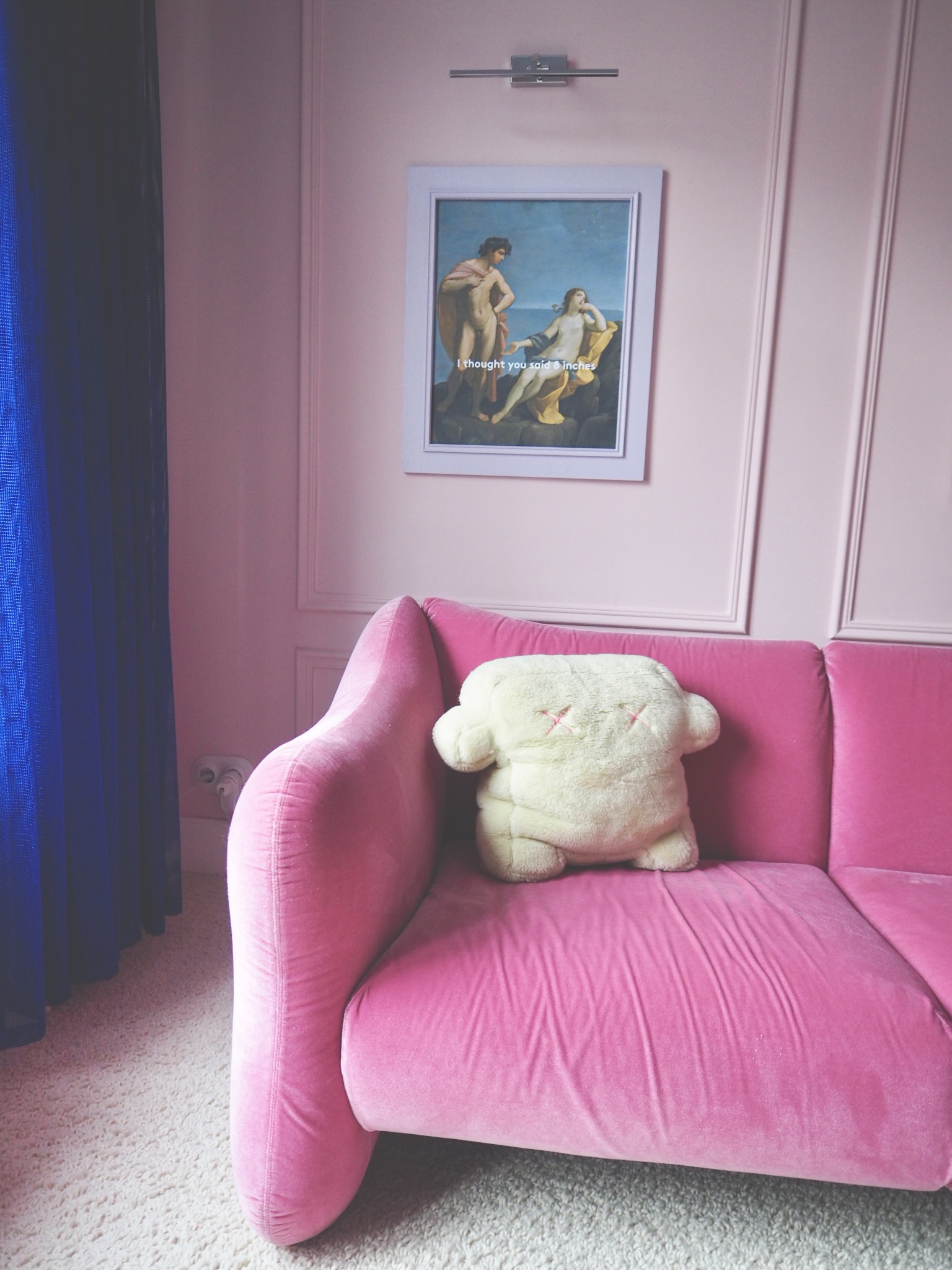 Bongobay 2-Sitzer Sofa Samt Pink