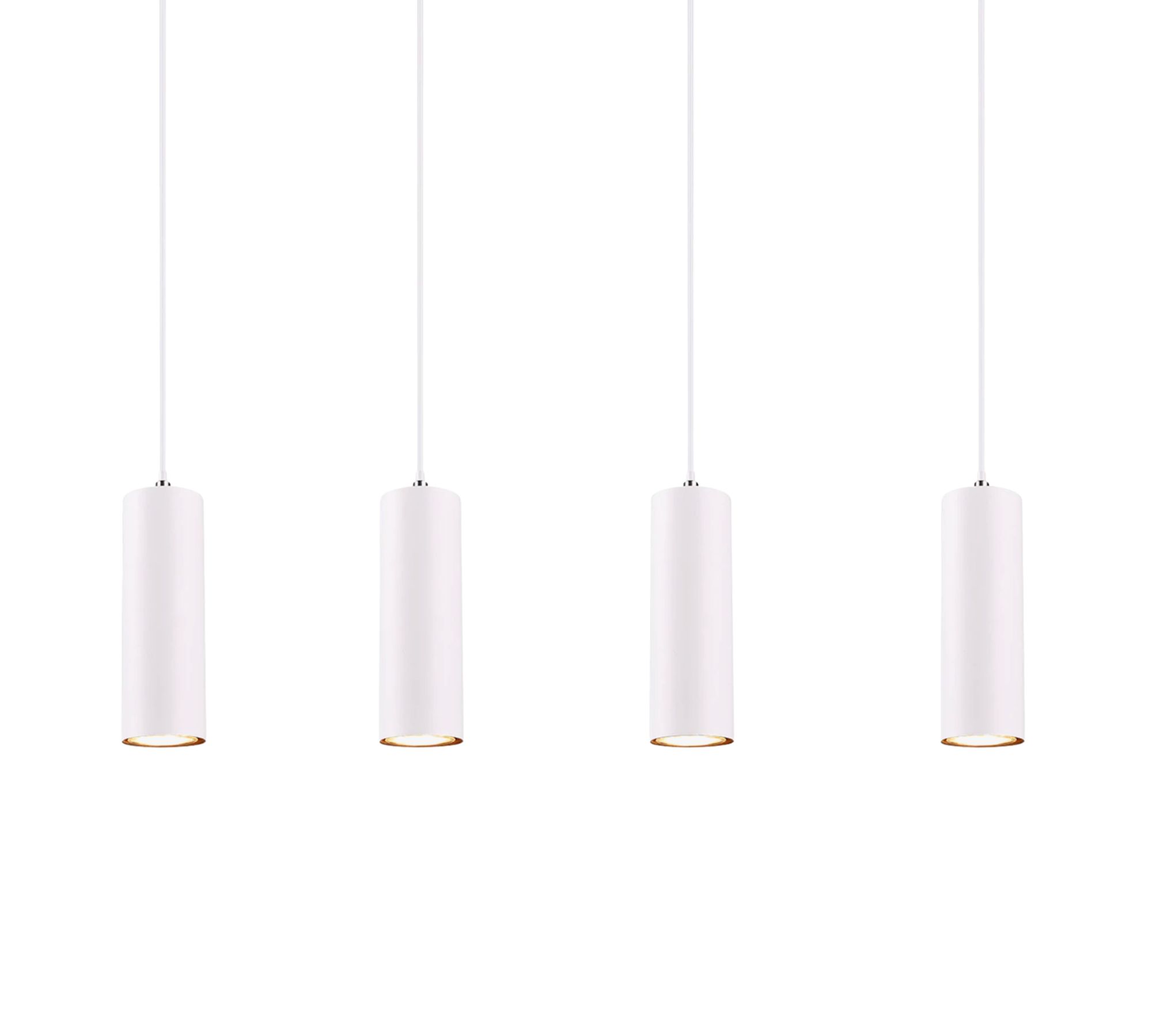 Pendant lamp Marley II Iron 4-light White
