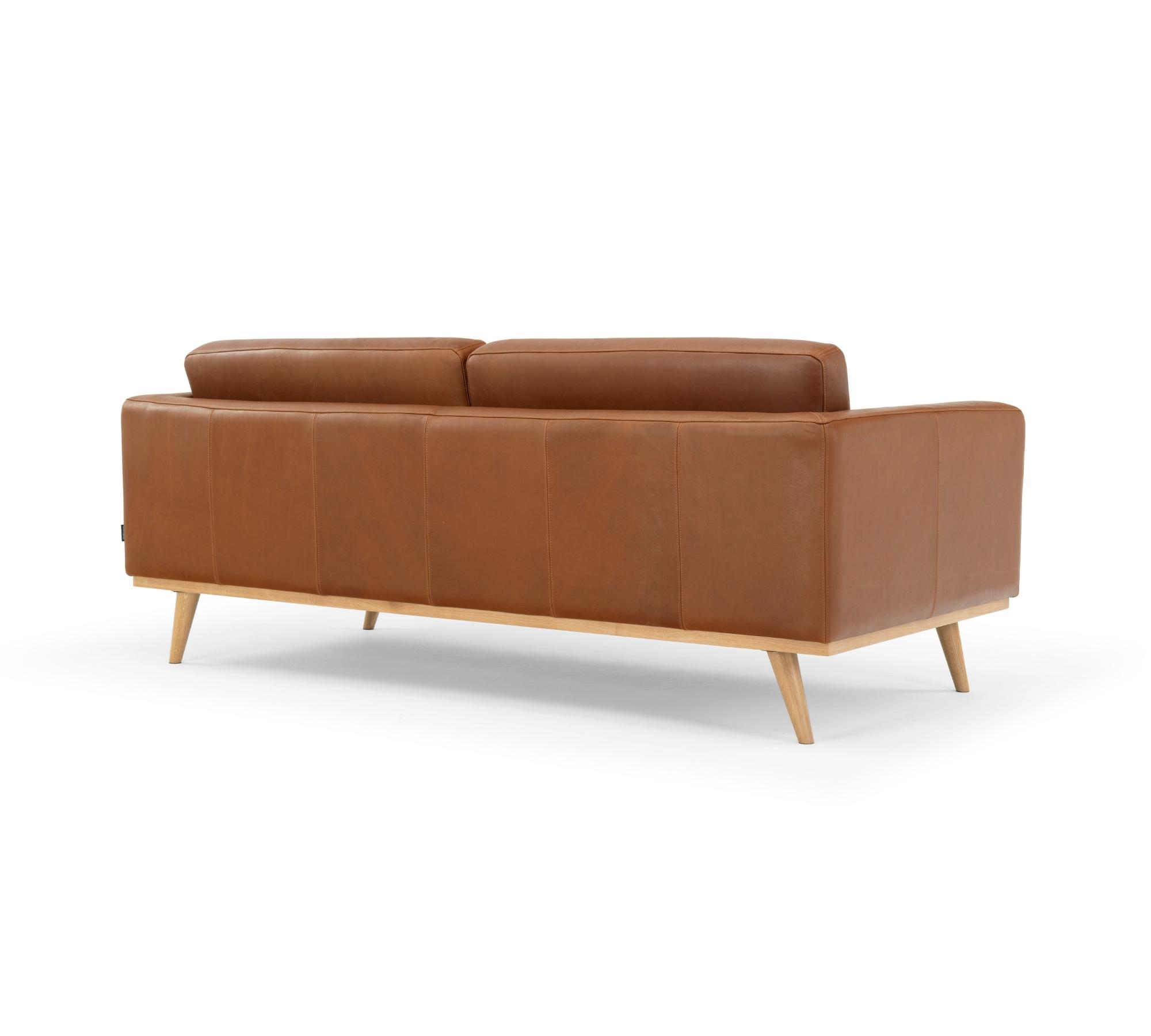 Johan 3-Sitzer Sofa Leder Cognac