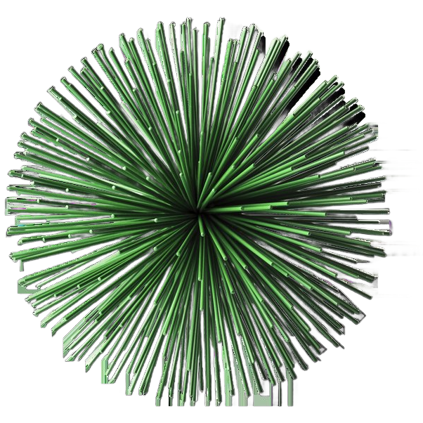 Prickle Dekoratives Objekt Metall Grün