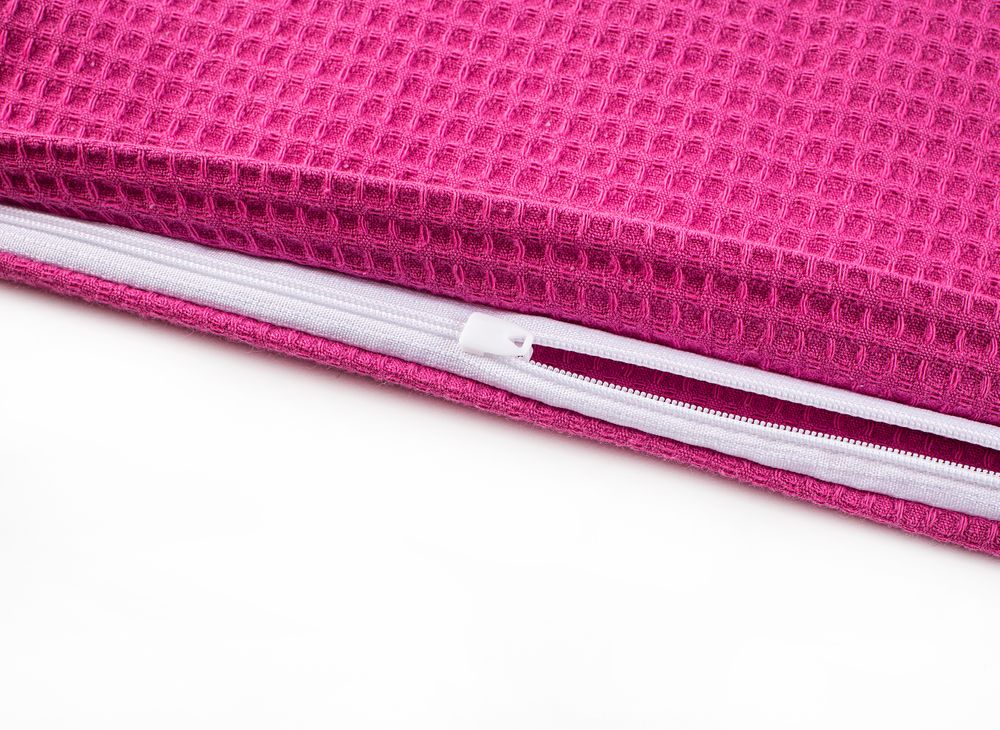 Kissenhülle aus Waffelpiqué 100% Baumwolle Pink