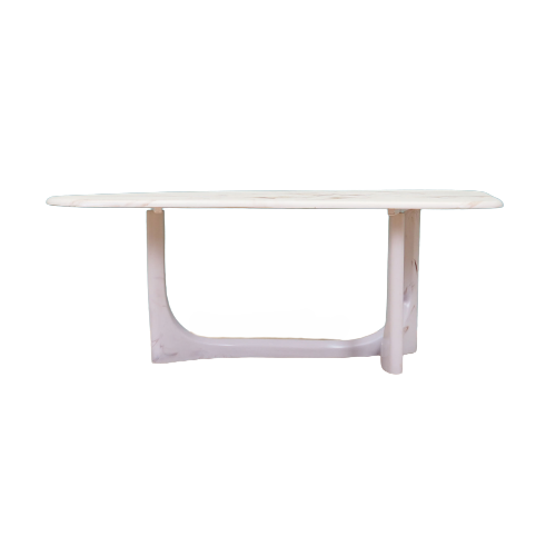 Vintage coffee table stone white 1970s