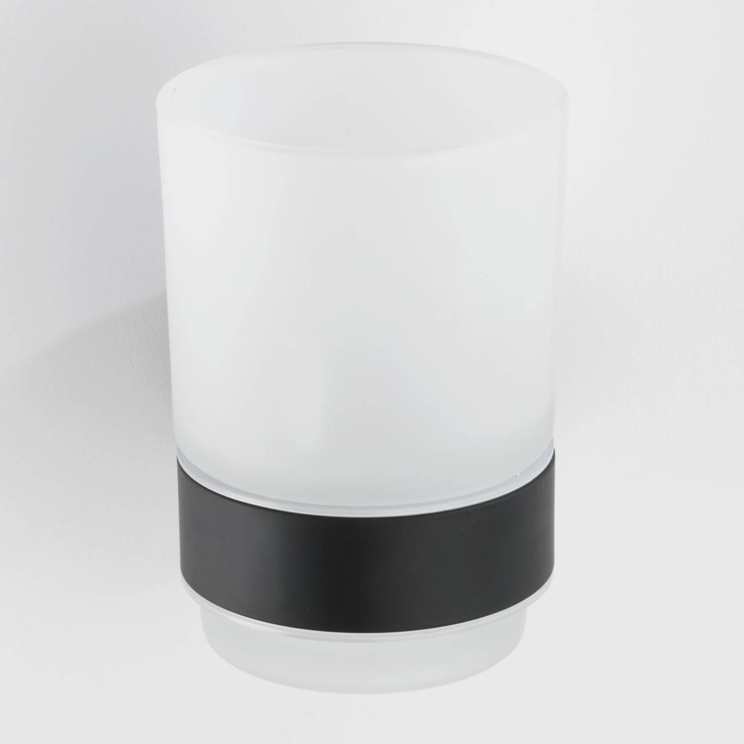 Zahnputzbecher inkl. Halter Uno Bosio Edelstahl Silber