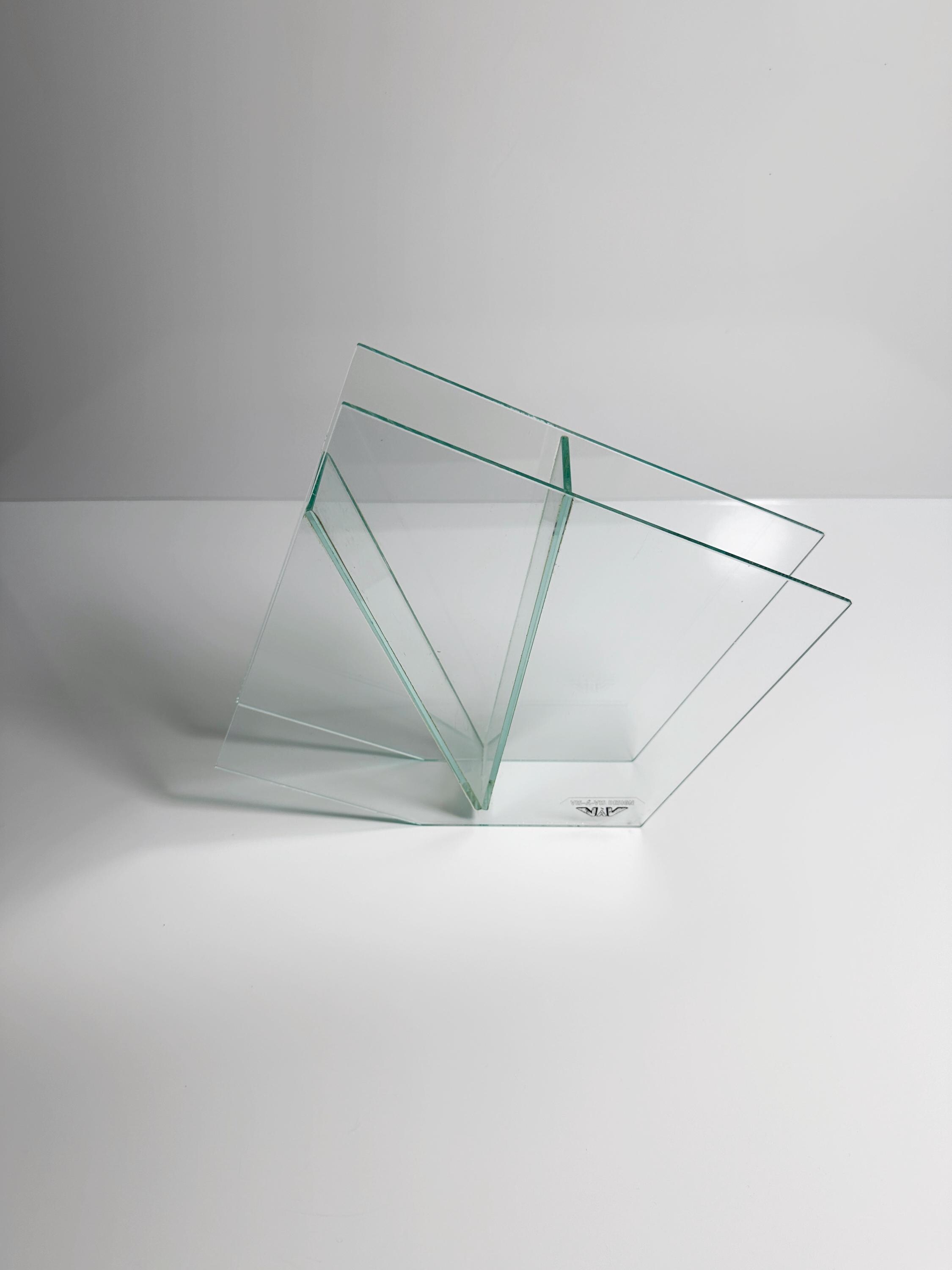 Postmodern Blumenvase Glas 1990er Jahre