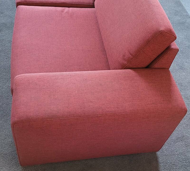 Sofa 2-Sitzer Stoff Rot 