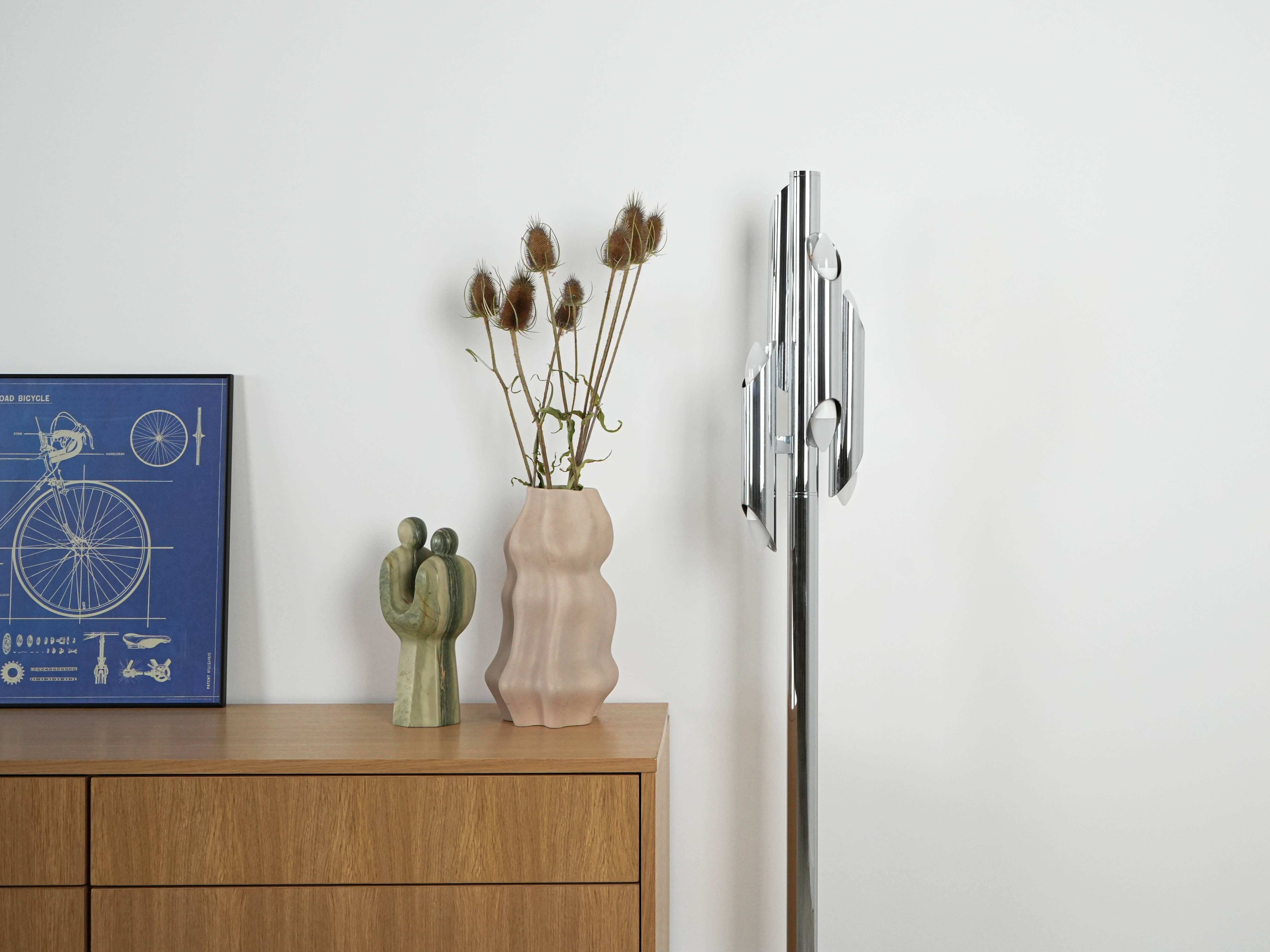Space Age floor lamp metal