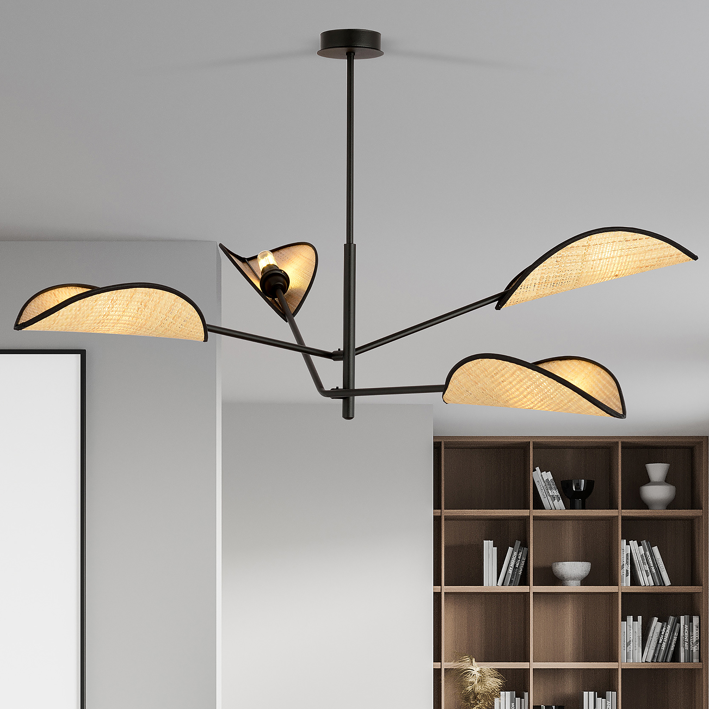 Ceiling light Vene 4-light steel black