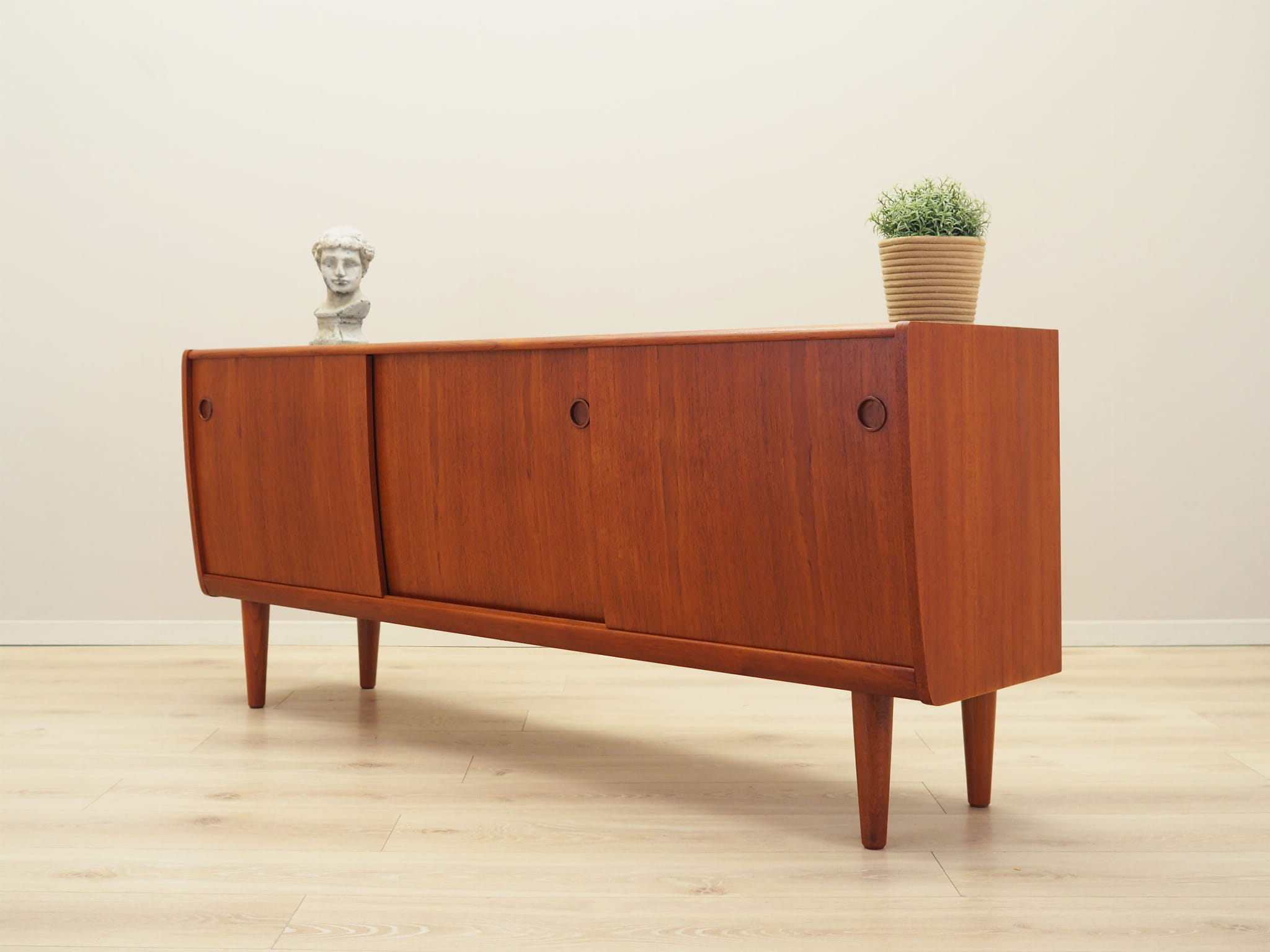 Vintage Sideboard Teakholz Braun 1970er Jahre