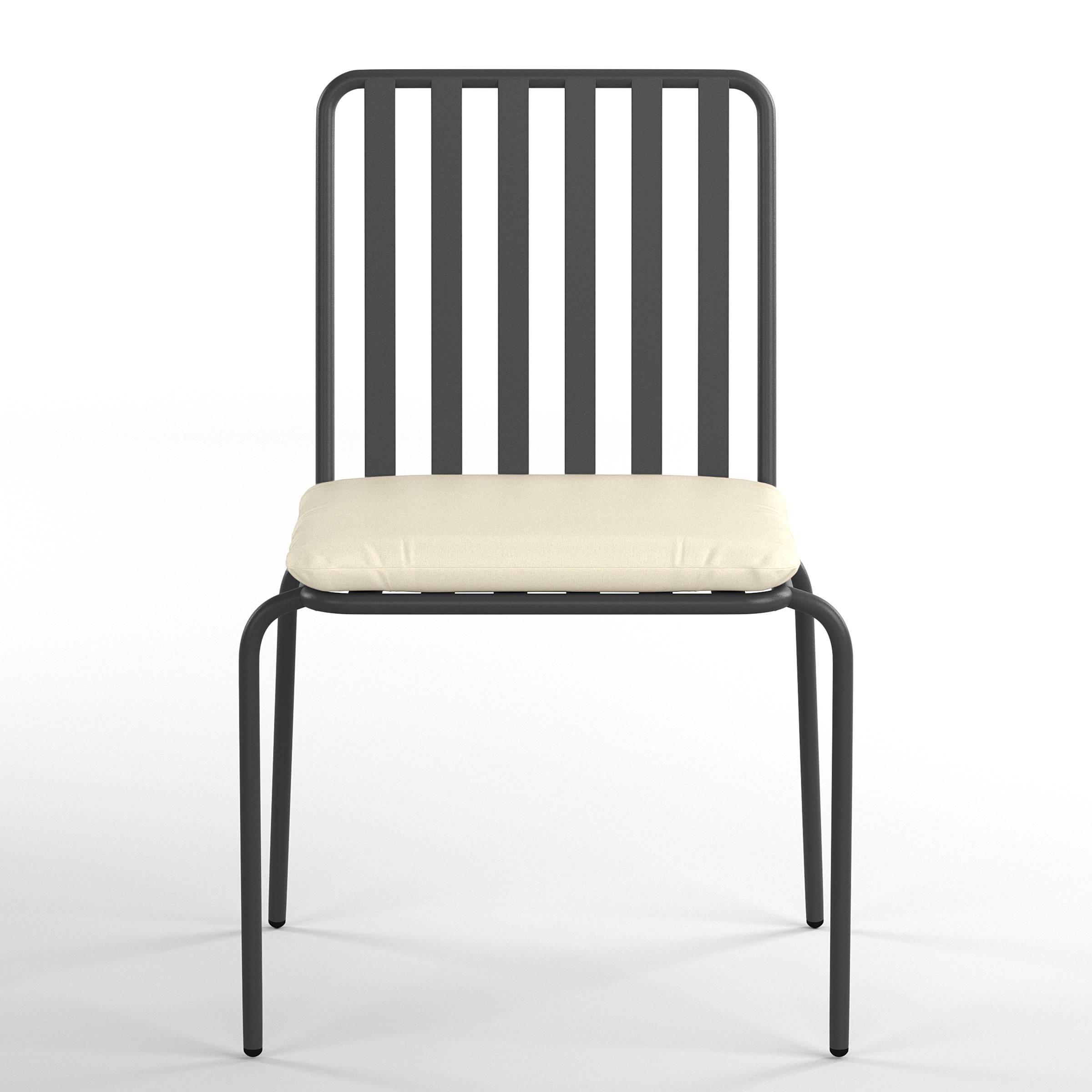Garden Chair Kuna Set of 2 Steel Anthracite