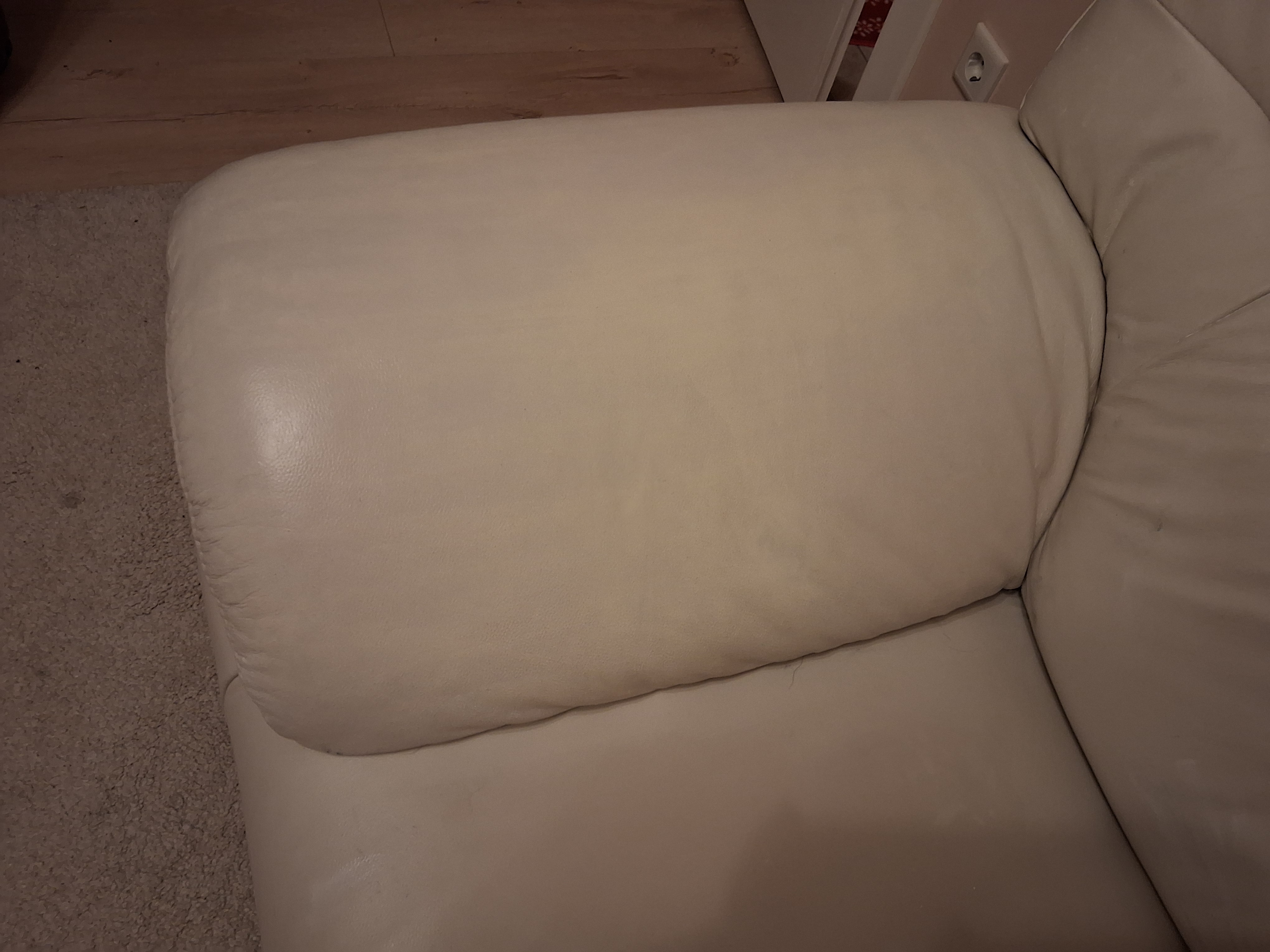 Sofa 3-Seater Leather White