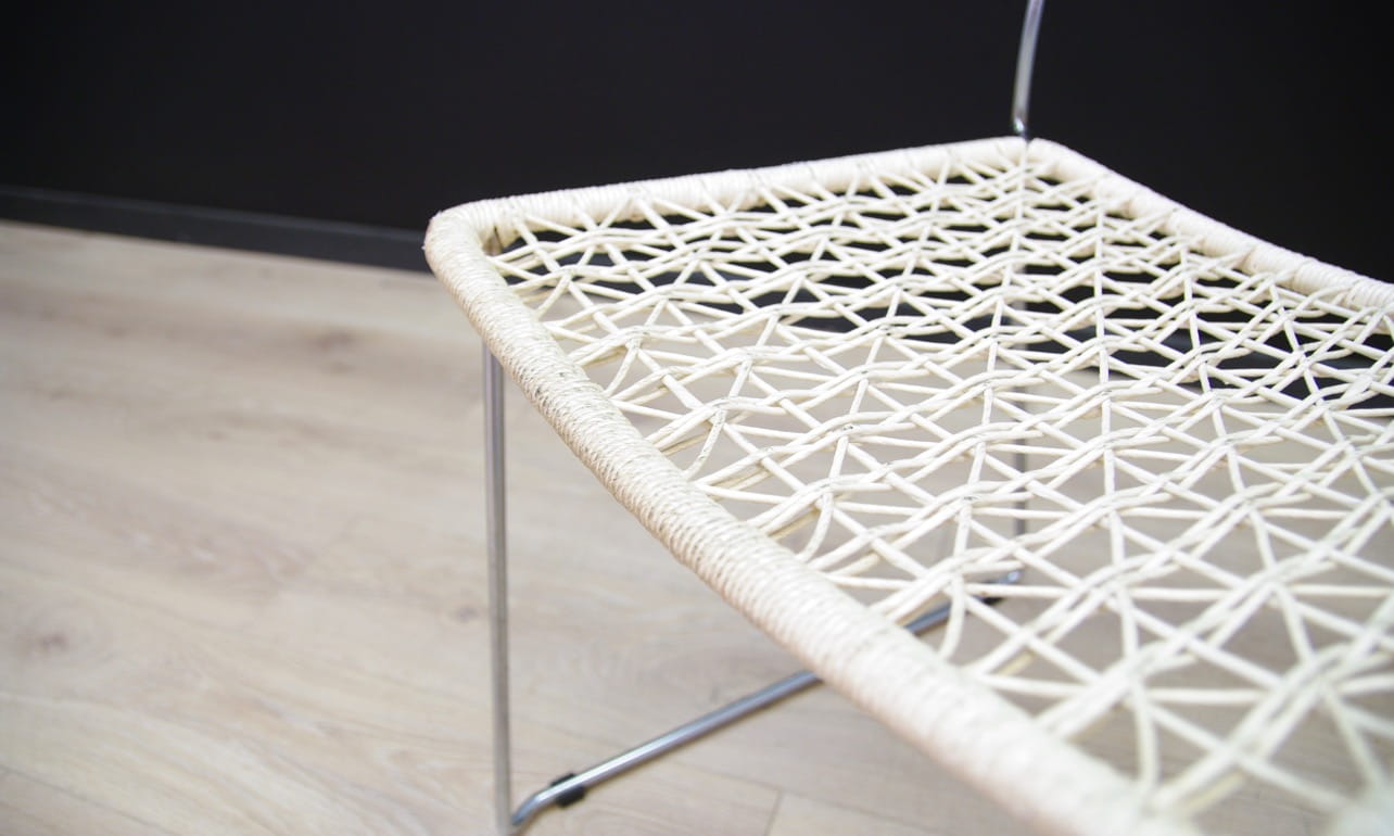 2x Vintage chair metal white 1960s