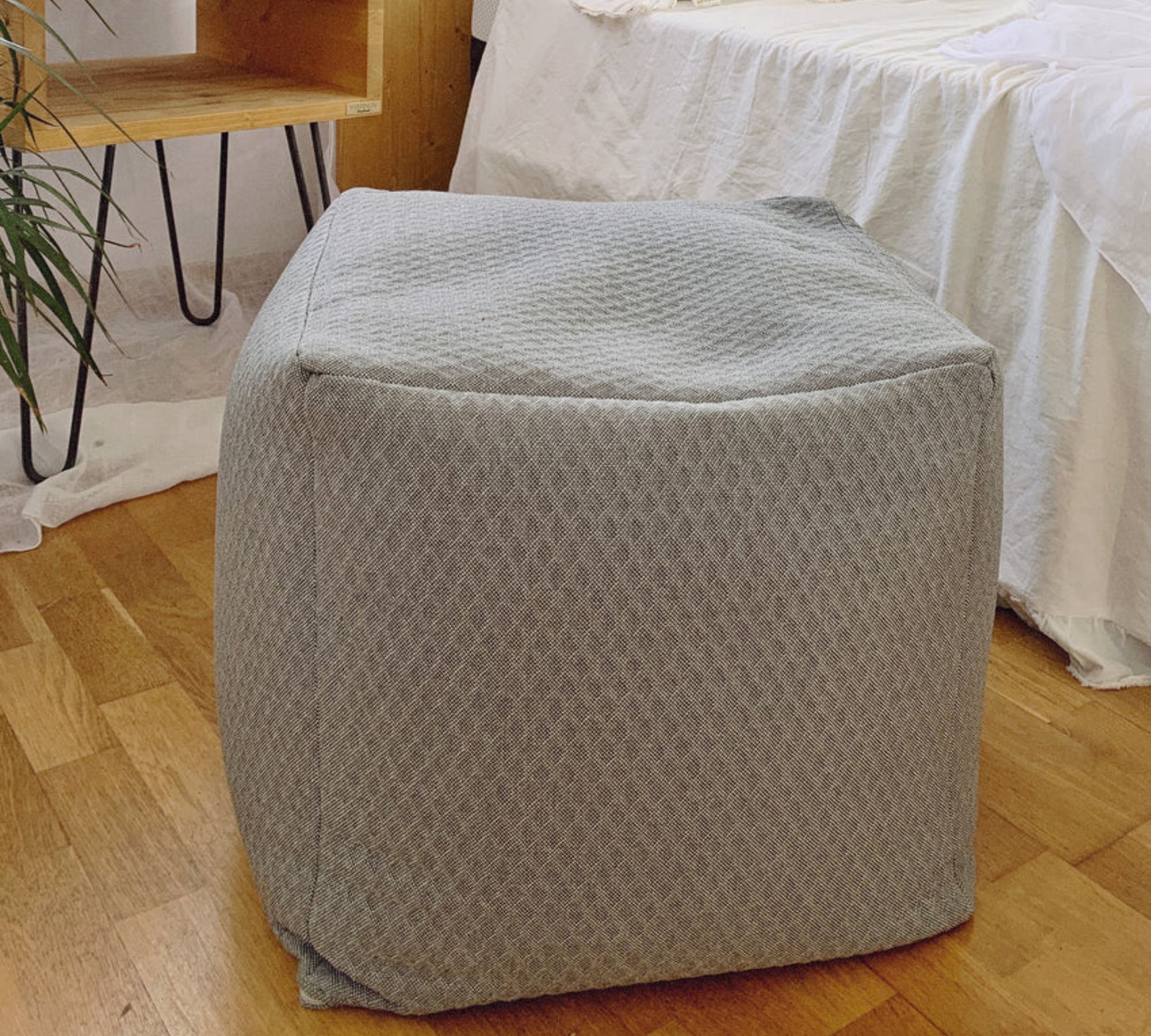 Pantel Pouf Polyester Grau