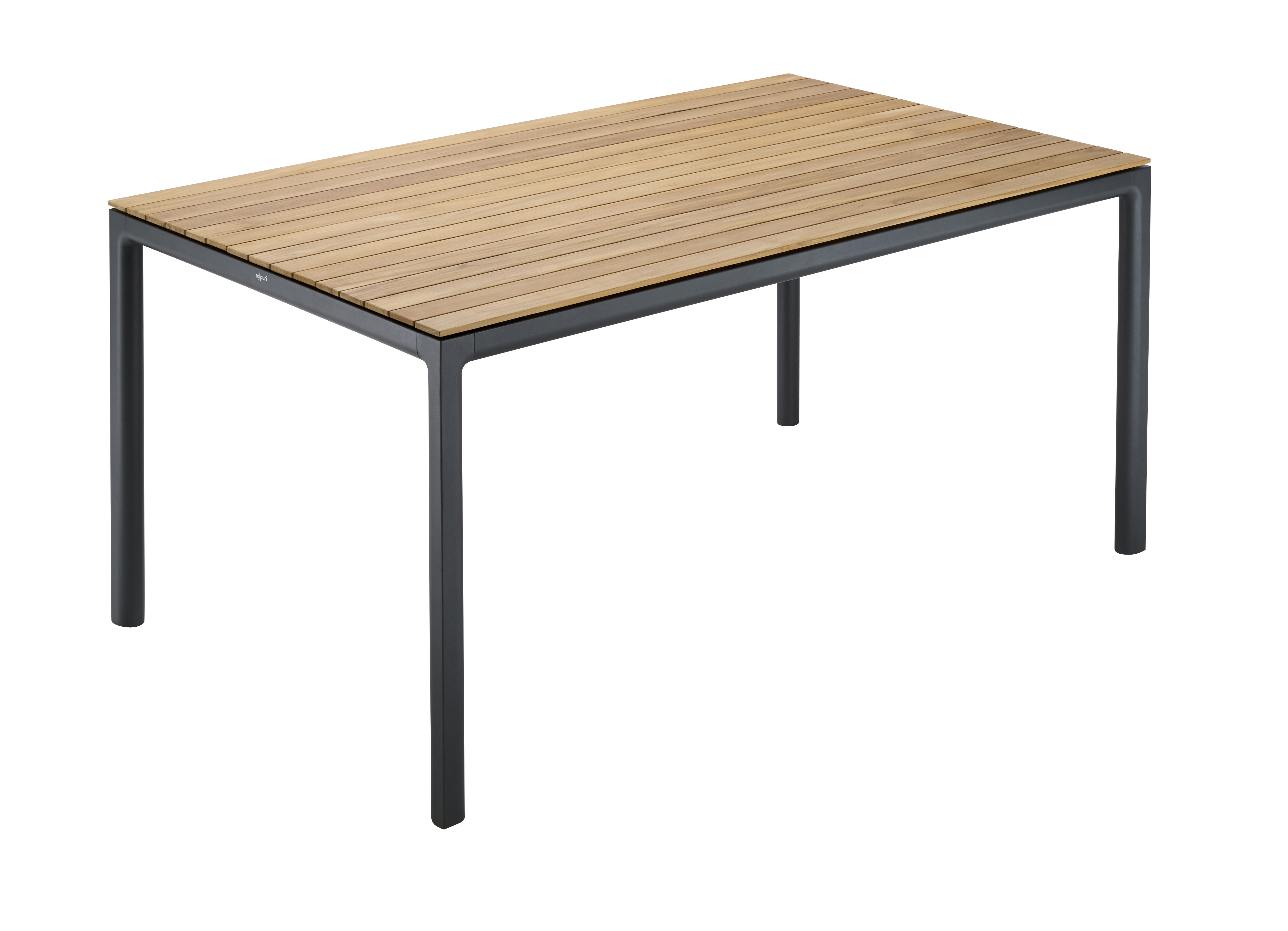 Soft Tisch Aluminium Teak-Platte Anthrazit