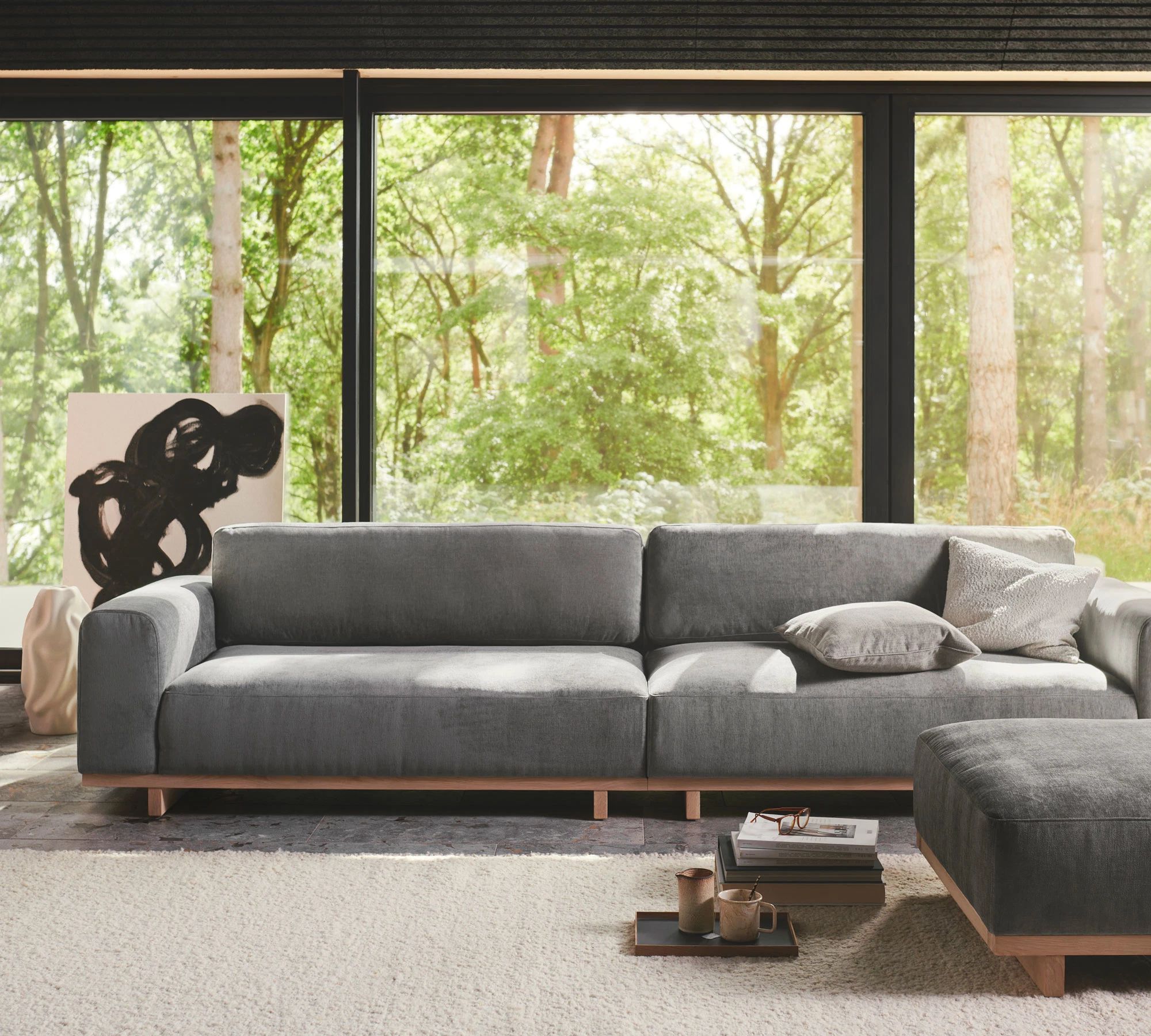 Aya Sofa 3,5-Sitzer Moss Petrol