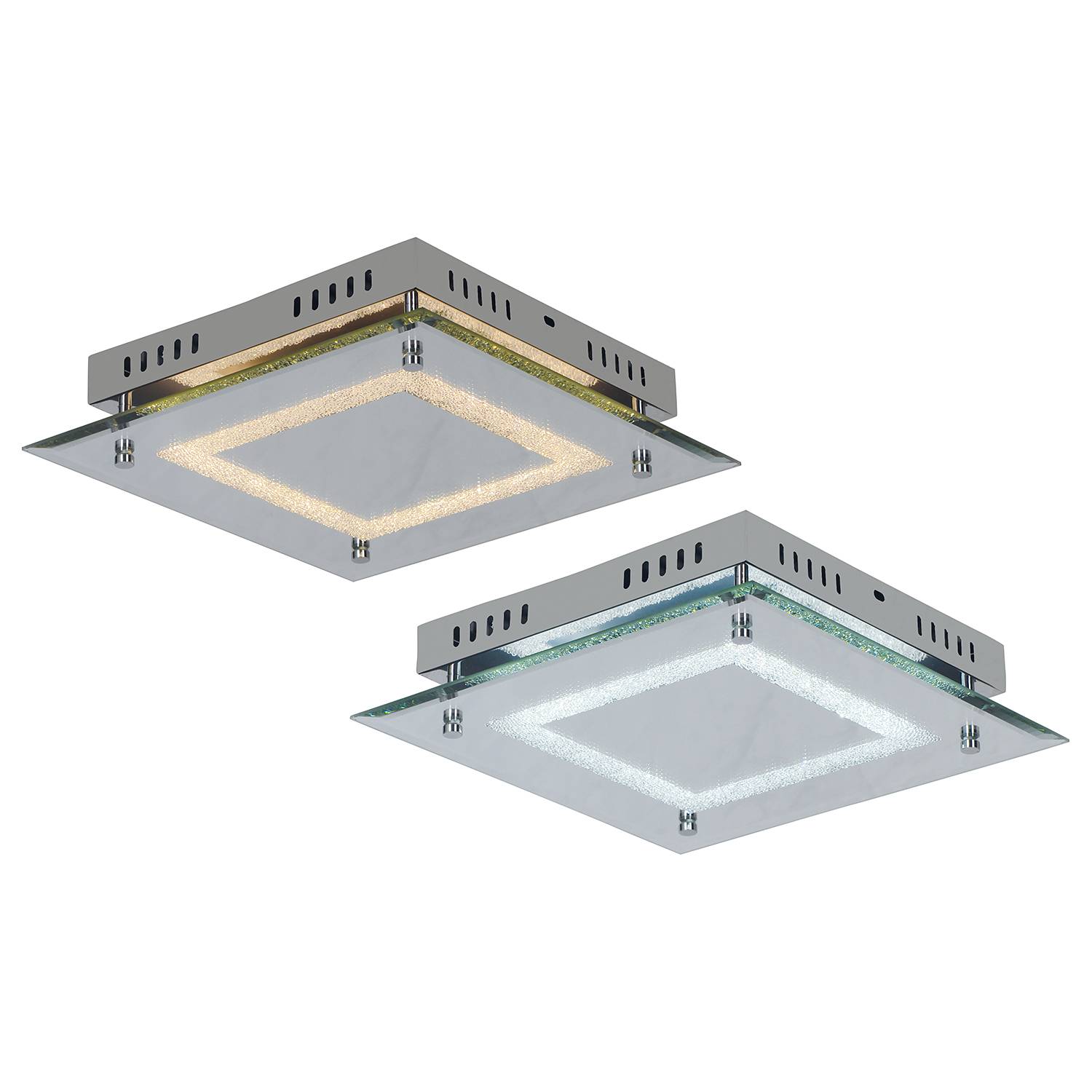 Aarau LED-Deckenleuchte Edelstahl Silber