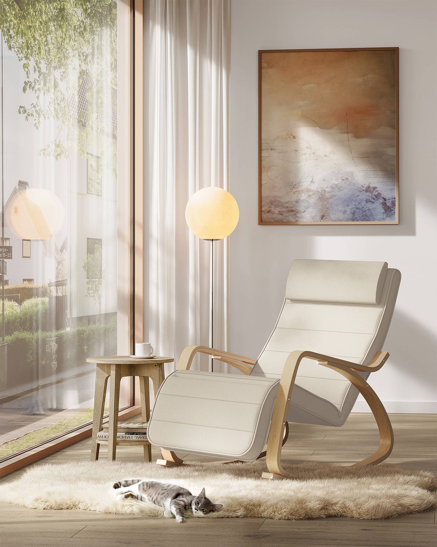 Hawesa Rocking Chair Beige