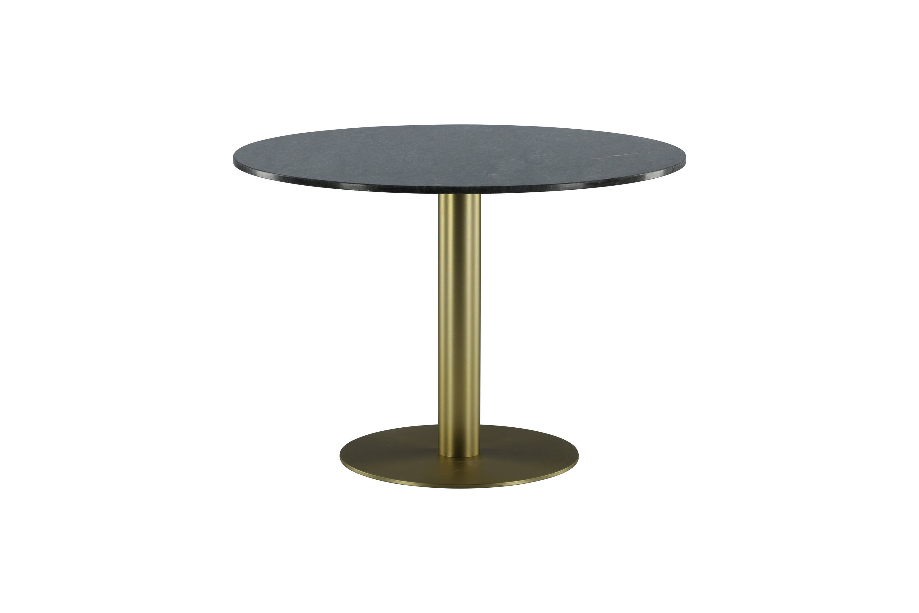 Estelle Dining Table Grey Marble Brass Ø106cm