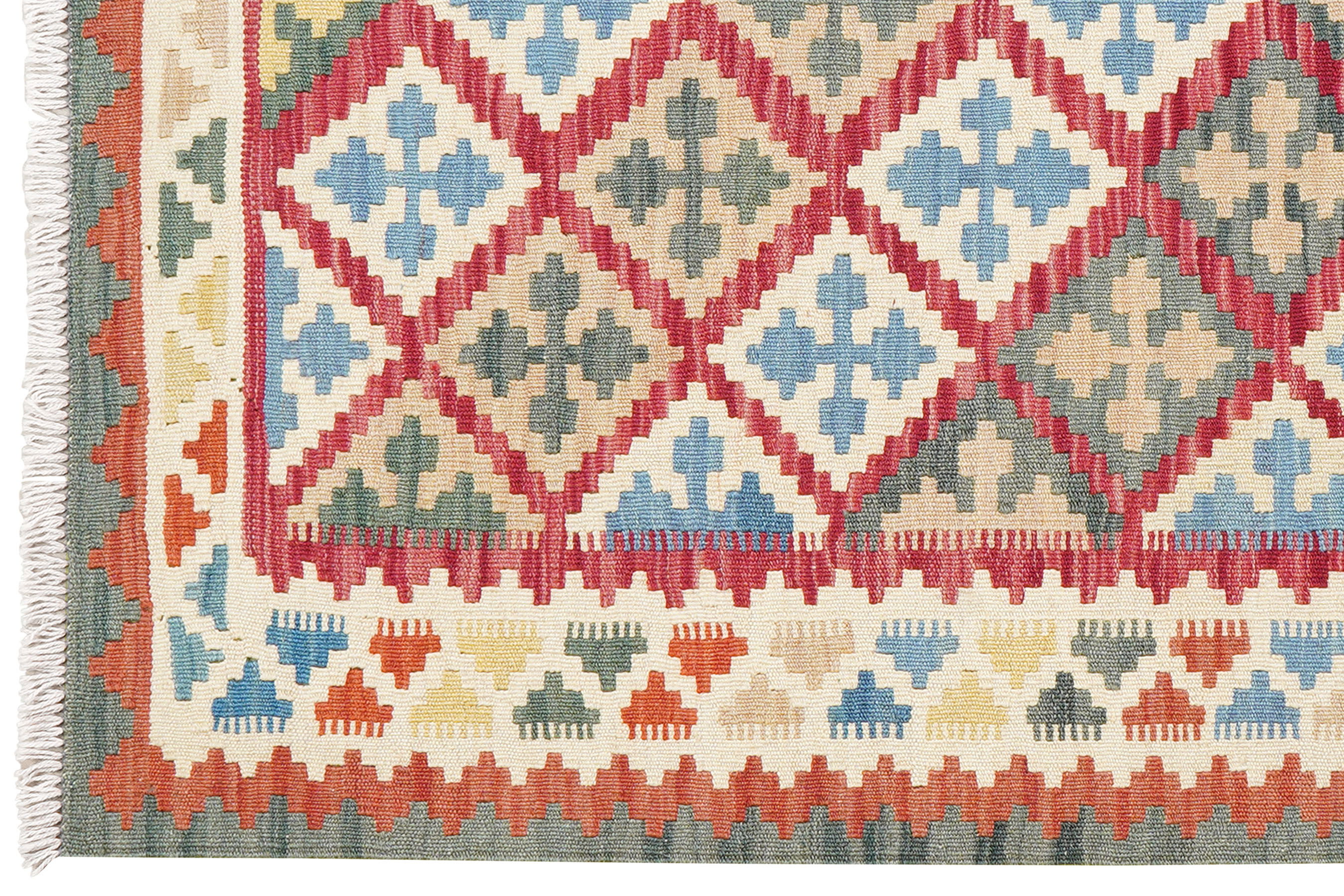 Kelim Gashgai Carpet Wool Red