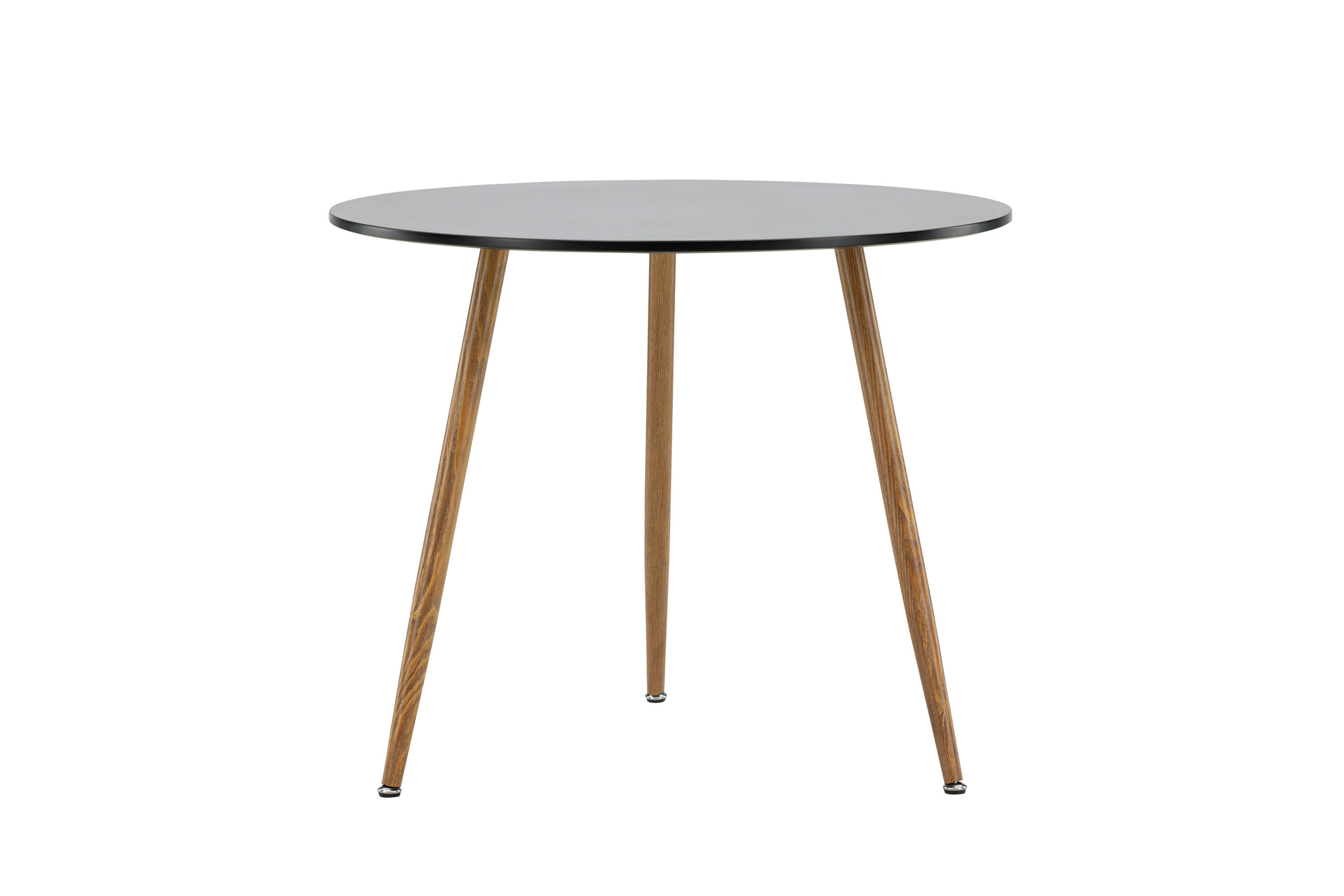 Polar Dining table MDF Dark oak look/Black ø 90cm