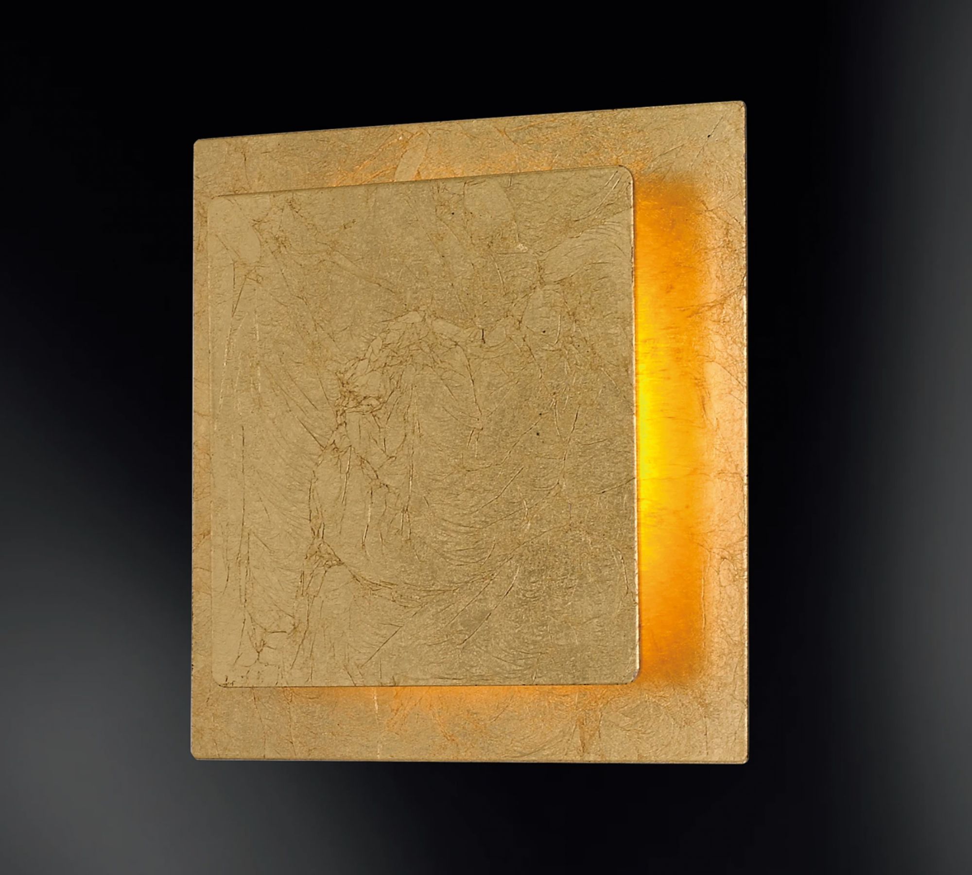 1-Flammige LED Wandleuchte Eisen Goldoptik