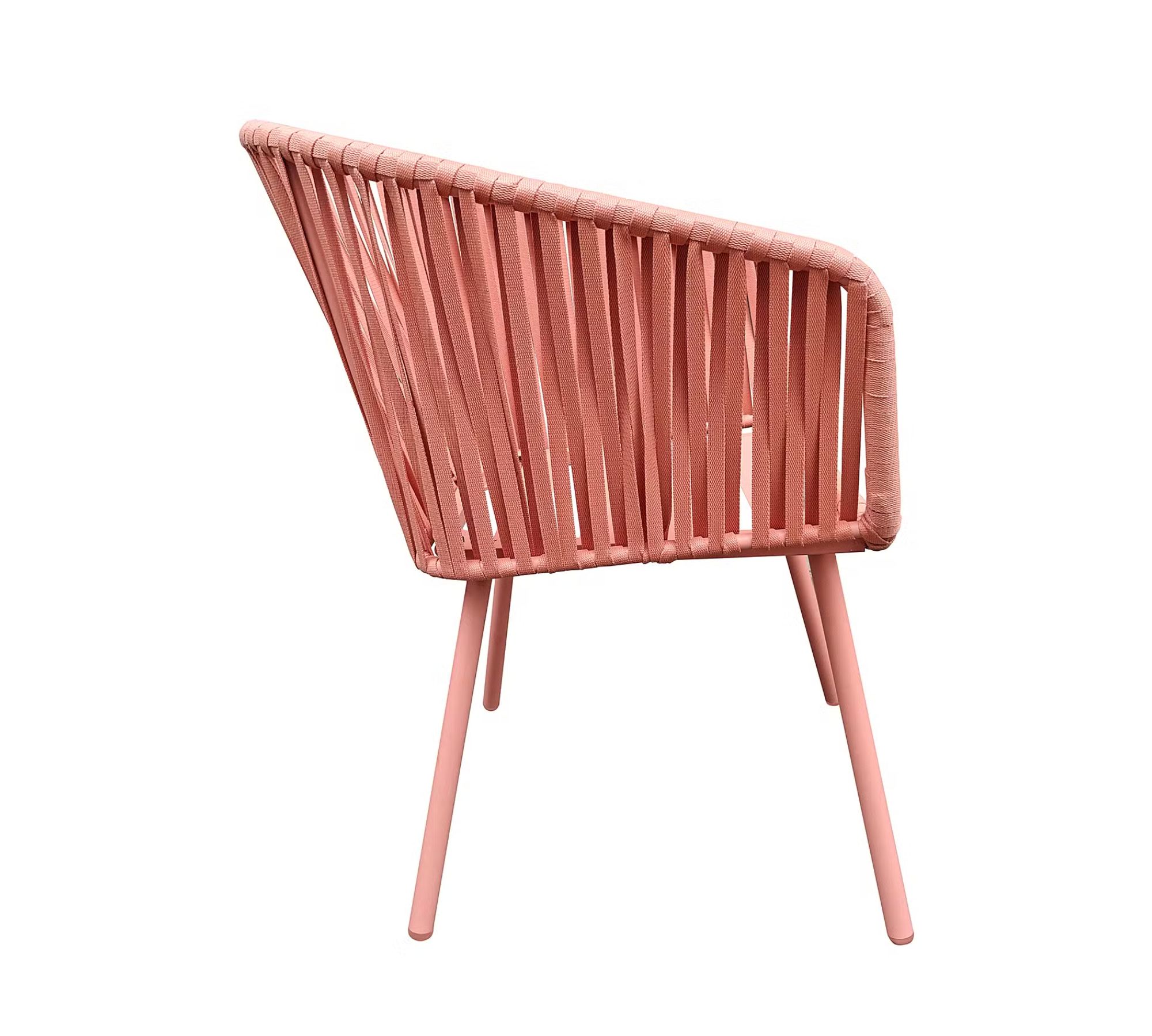 2x Noxi Gartenstuhl Stahl Polyester Flamingorosa