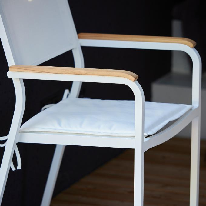Fine Sitzkissen Für Stuhl Cubic, Mia Und Lux Alu Weiß | Jan Kurtz | COCOLI