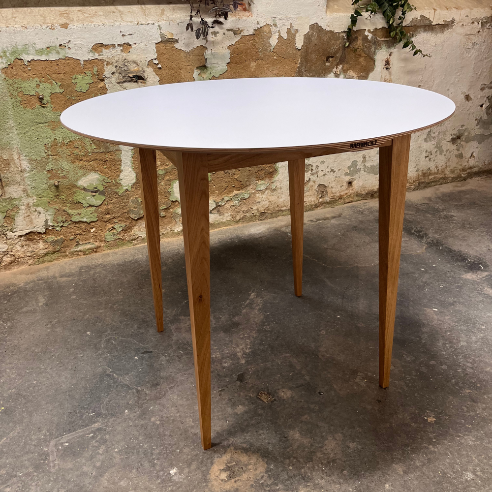 Beluga Esstisch Holz Grau Ø 90cm