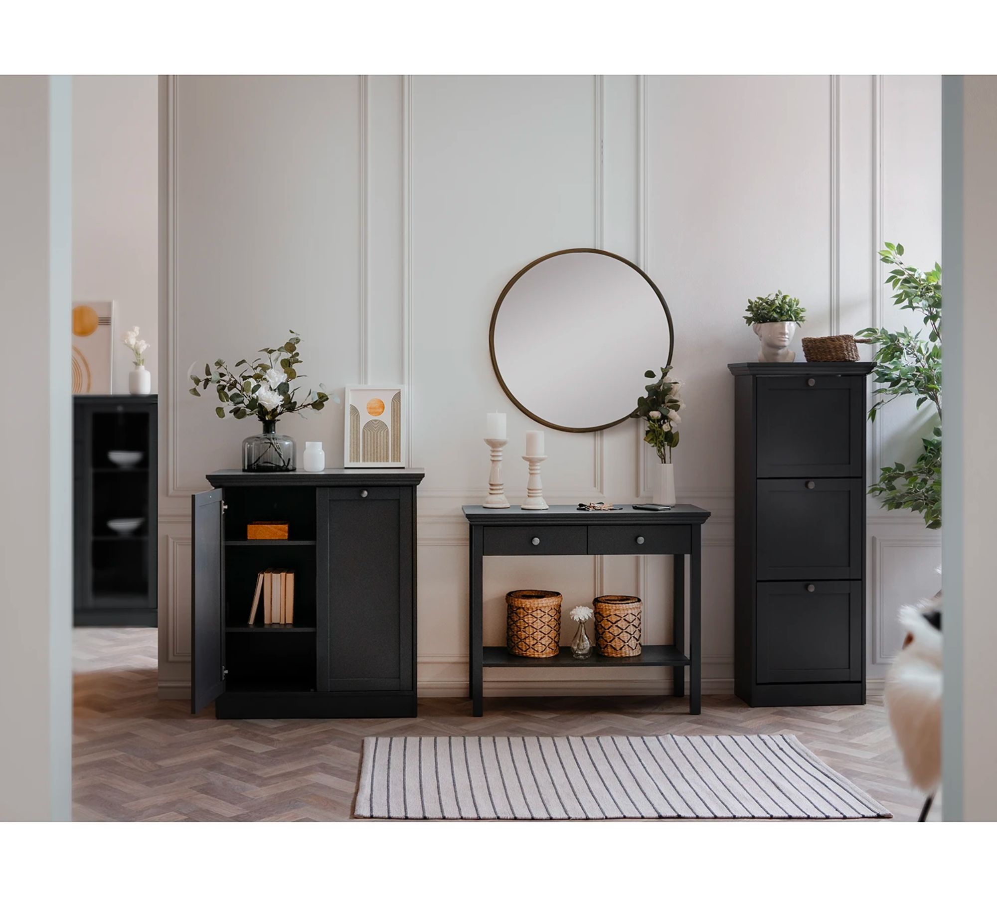 Konsolentisch Holz Foliert Anthrazit