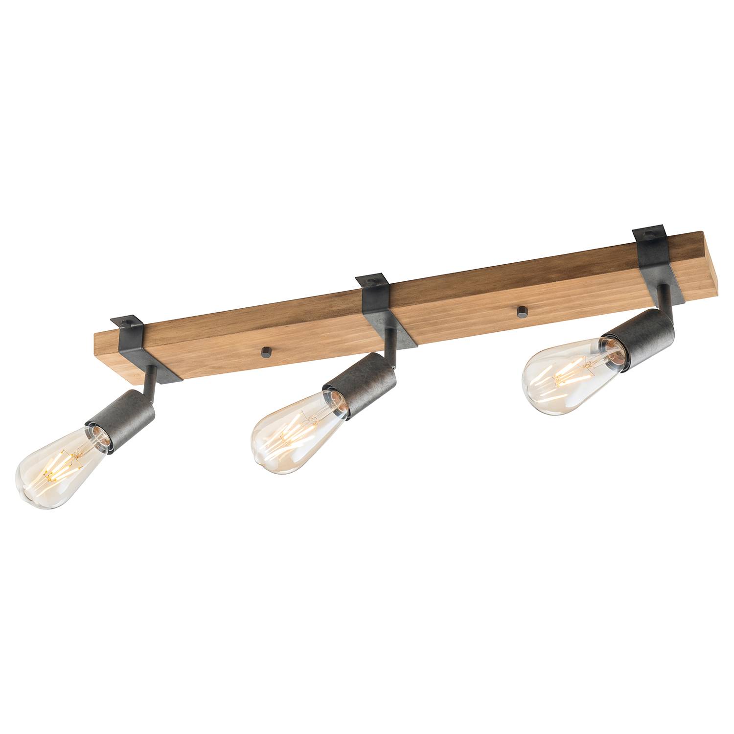 Ceiling lamp Slat Pine Solid Brown