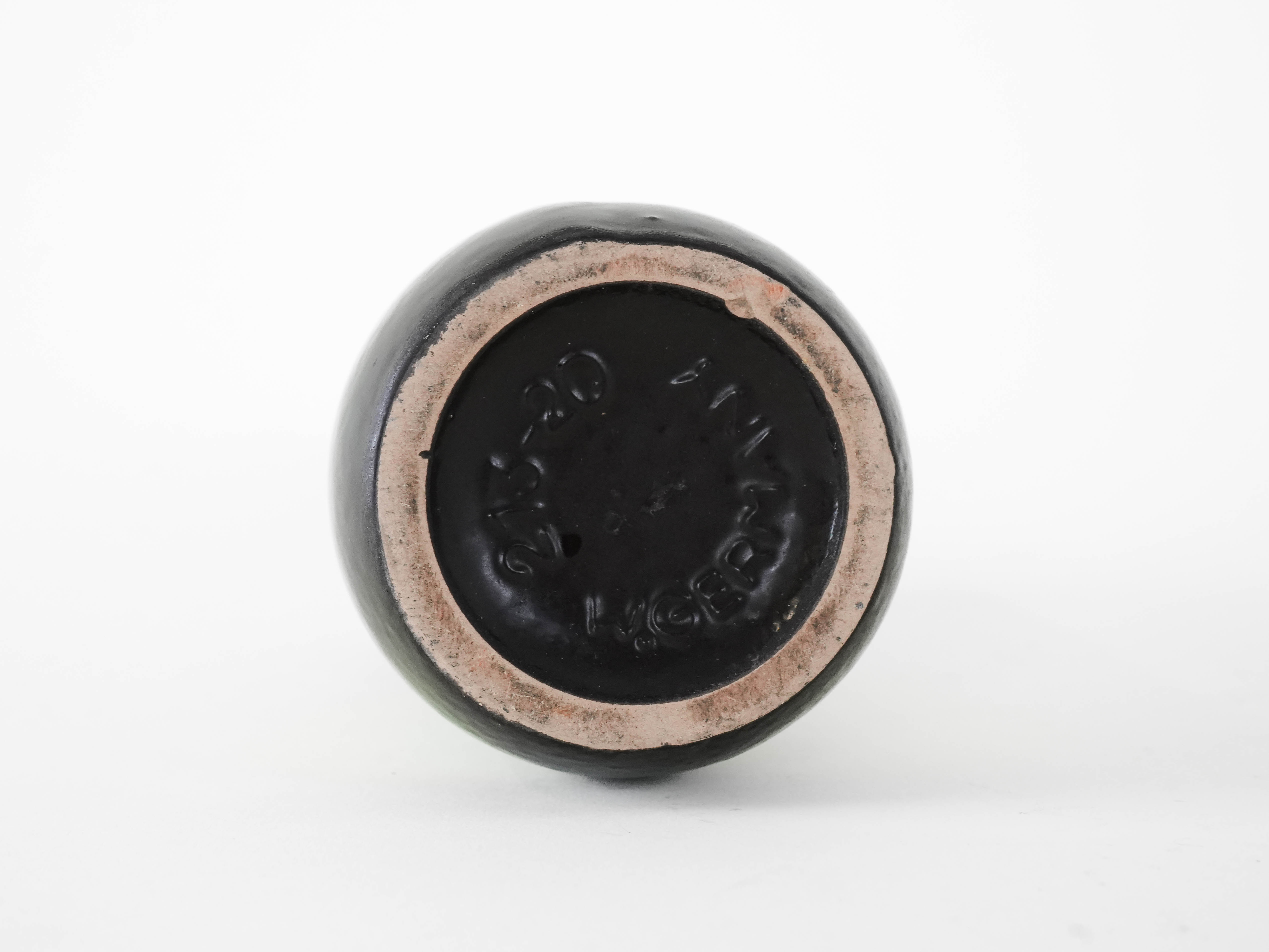 Keramikvase Grün 1970er Jahre