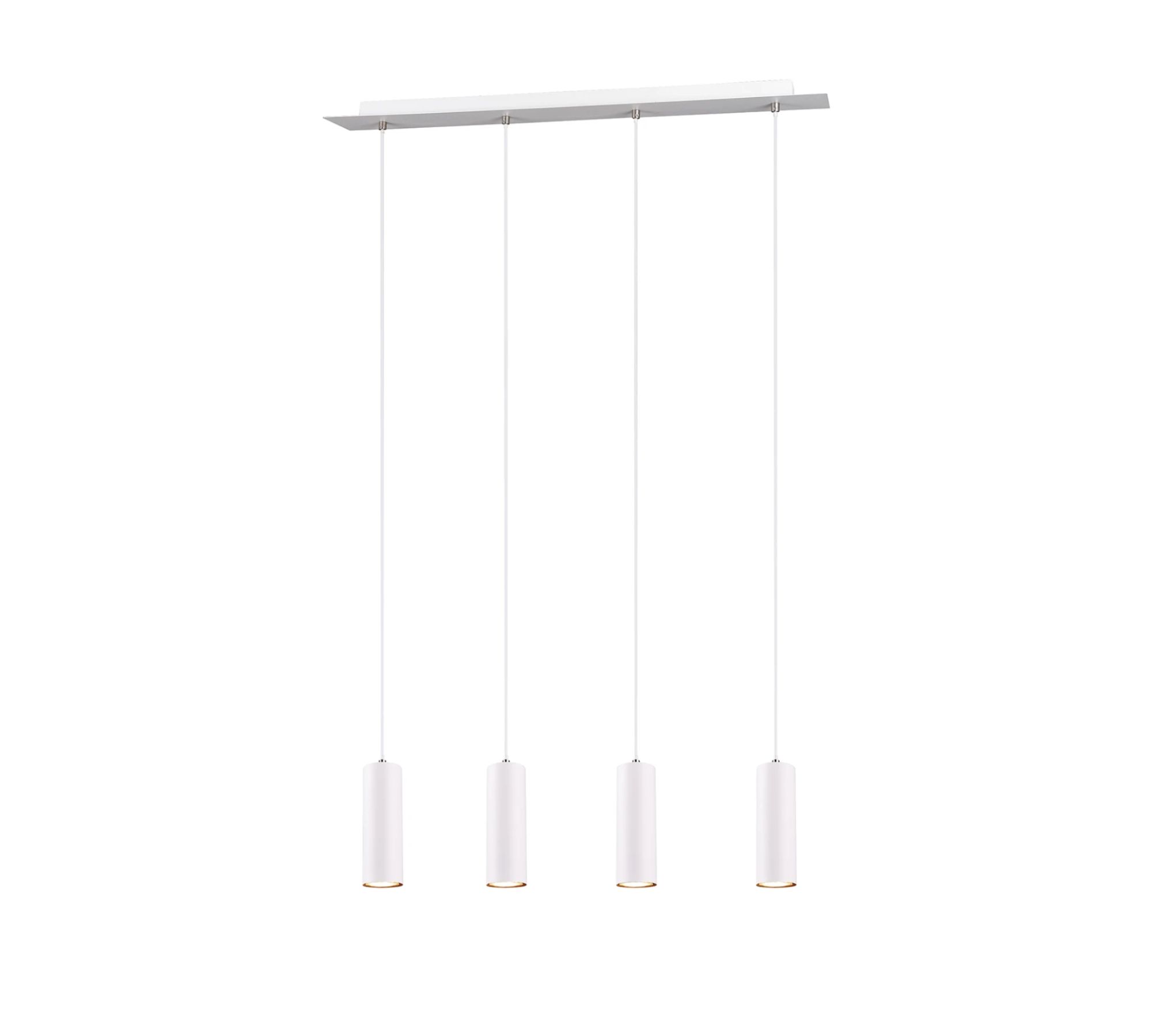 Pendant lamp Marley II Iron 4-light White