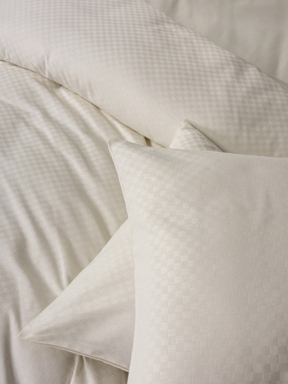 Bettwäsche-Set 3-tlg. 100% Baumwolle Creme 220x240cm