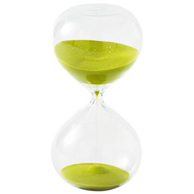 Hourglass Ball Glass Transparent Green