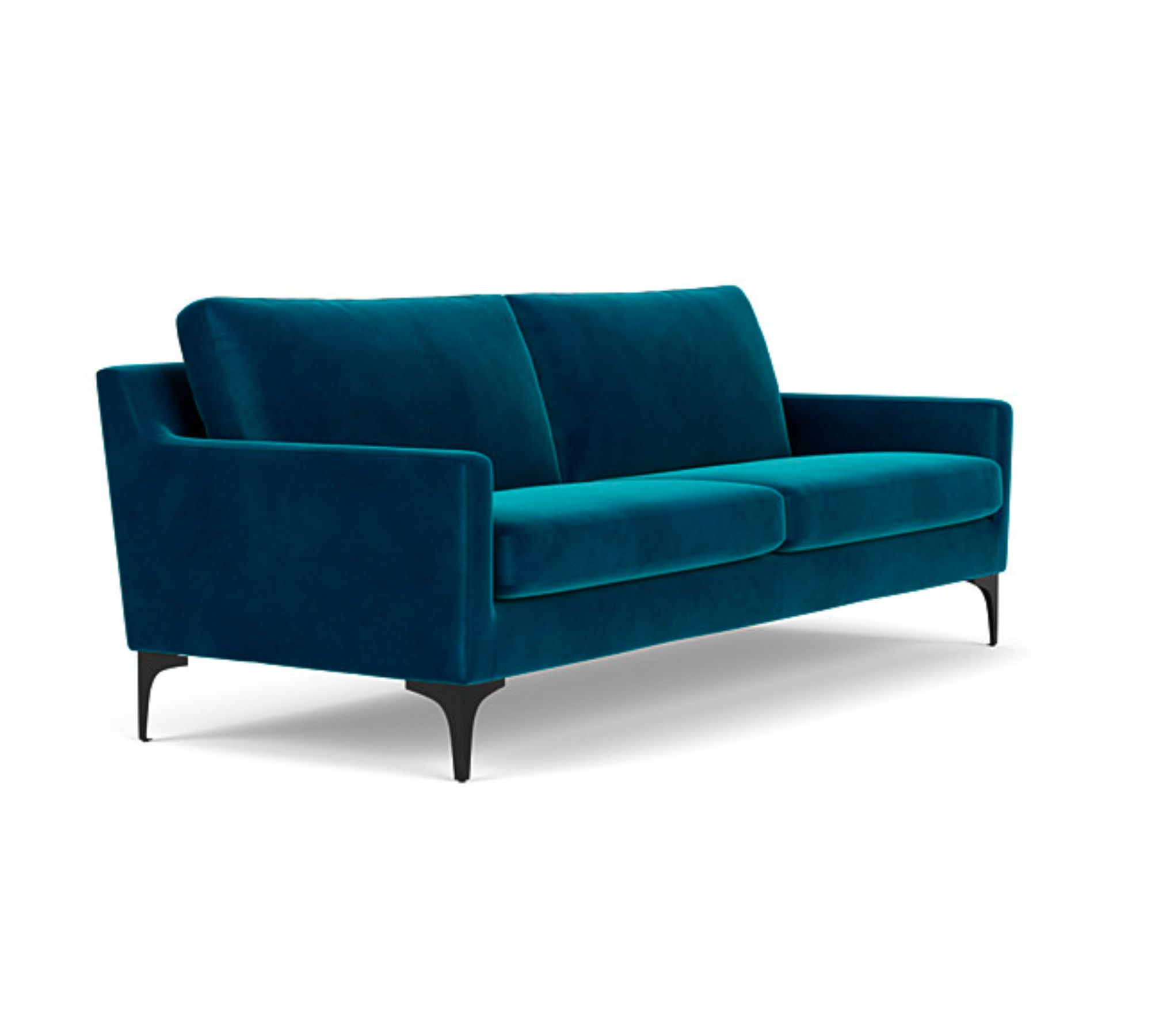 Astha Sofa 3-Sitzer Velour Lux Petro