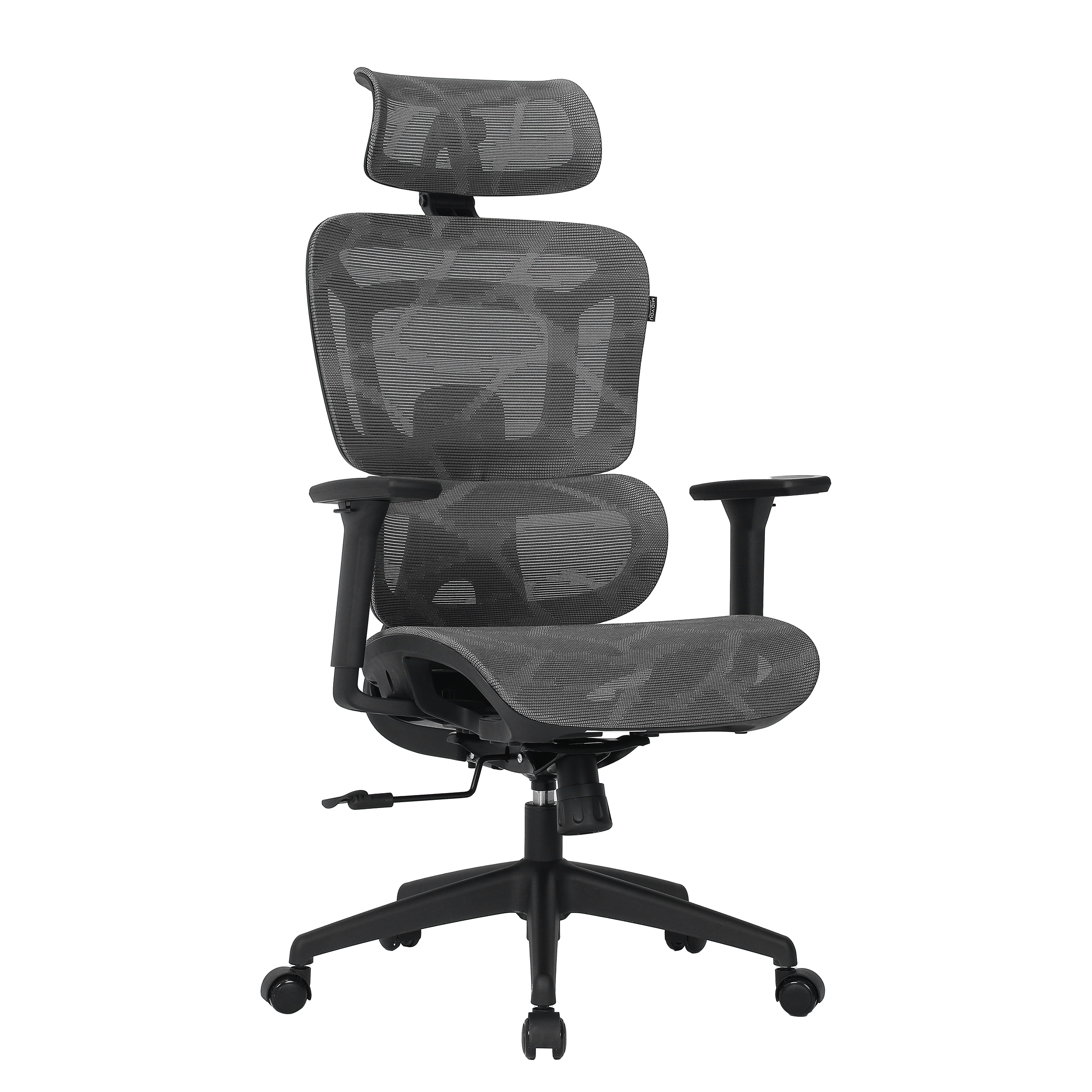 Bürodrehstuhl Doum Mesh Metall Grau Weiß