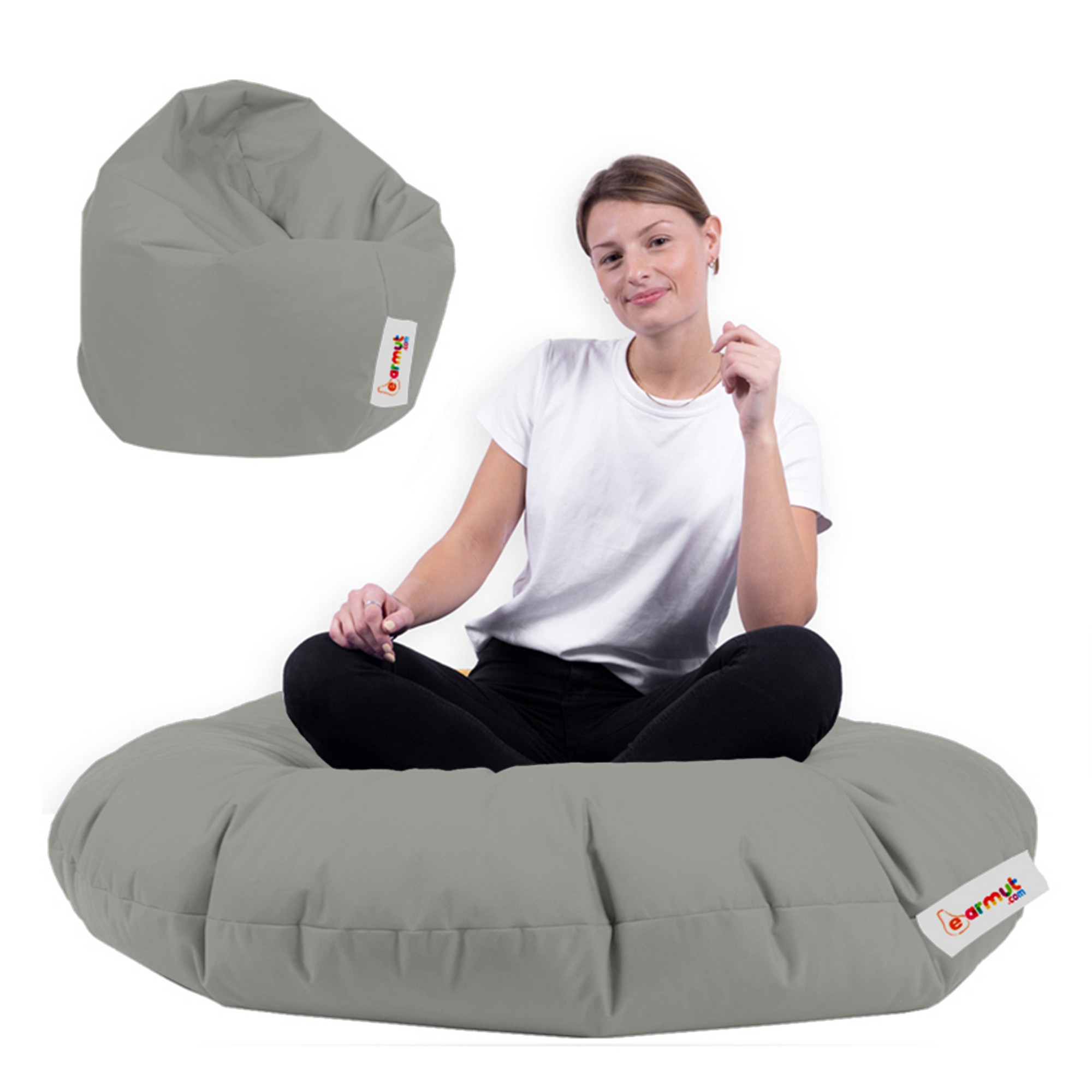 Iyzi 100 Pouf da giardino Fumé