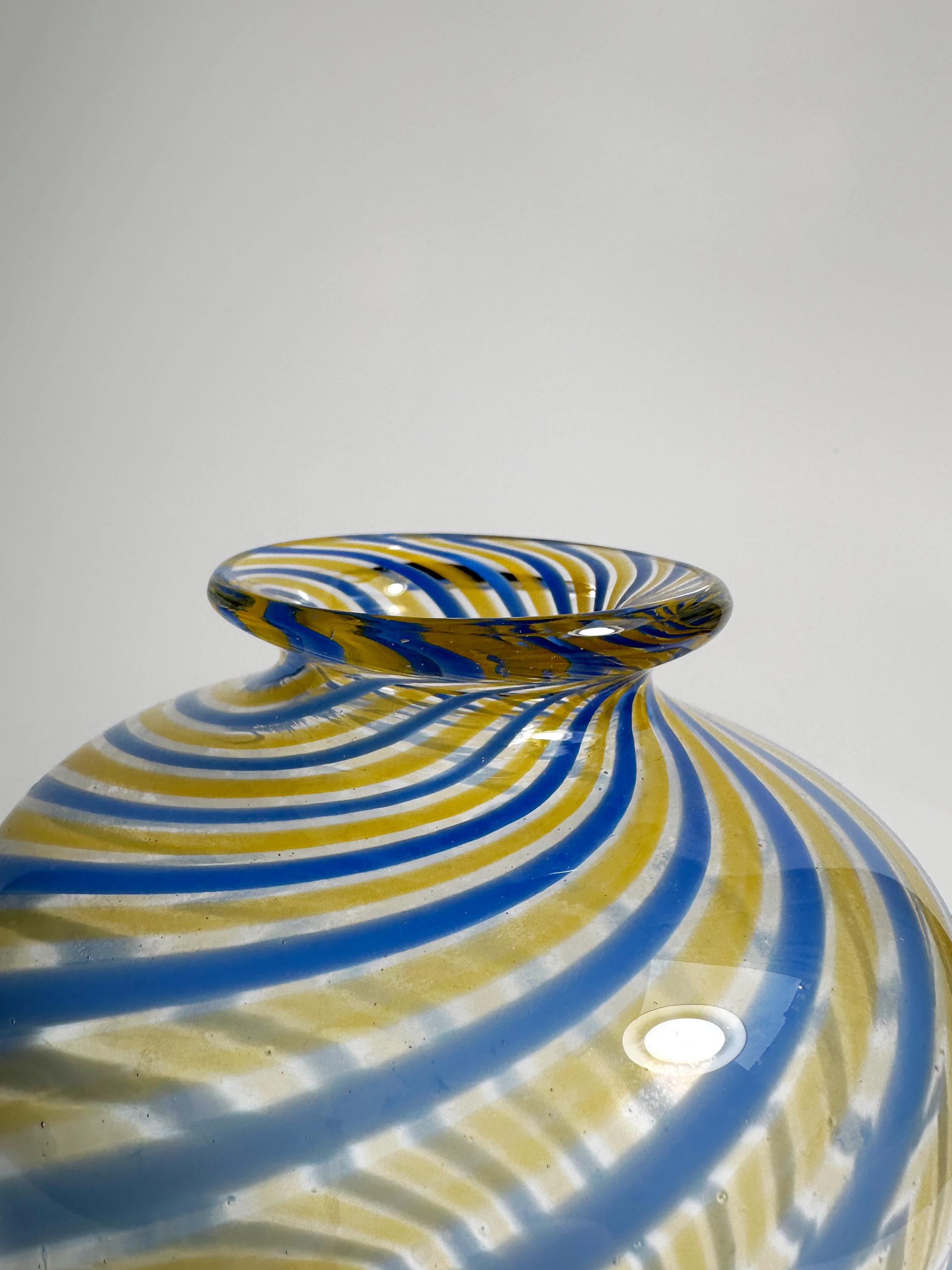 Vintage Vase Muranoglas Mehrfarbig 1950er Jahre