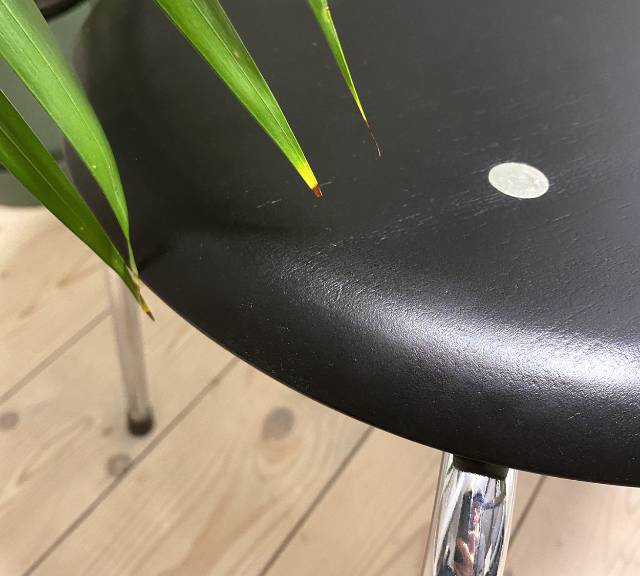 Wilde&Spieth Eiermann SE 38 Hocker Holz Chrom Schwarz