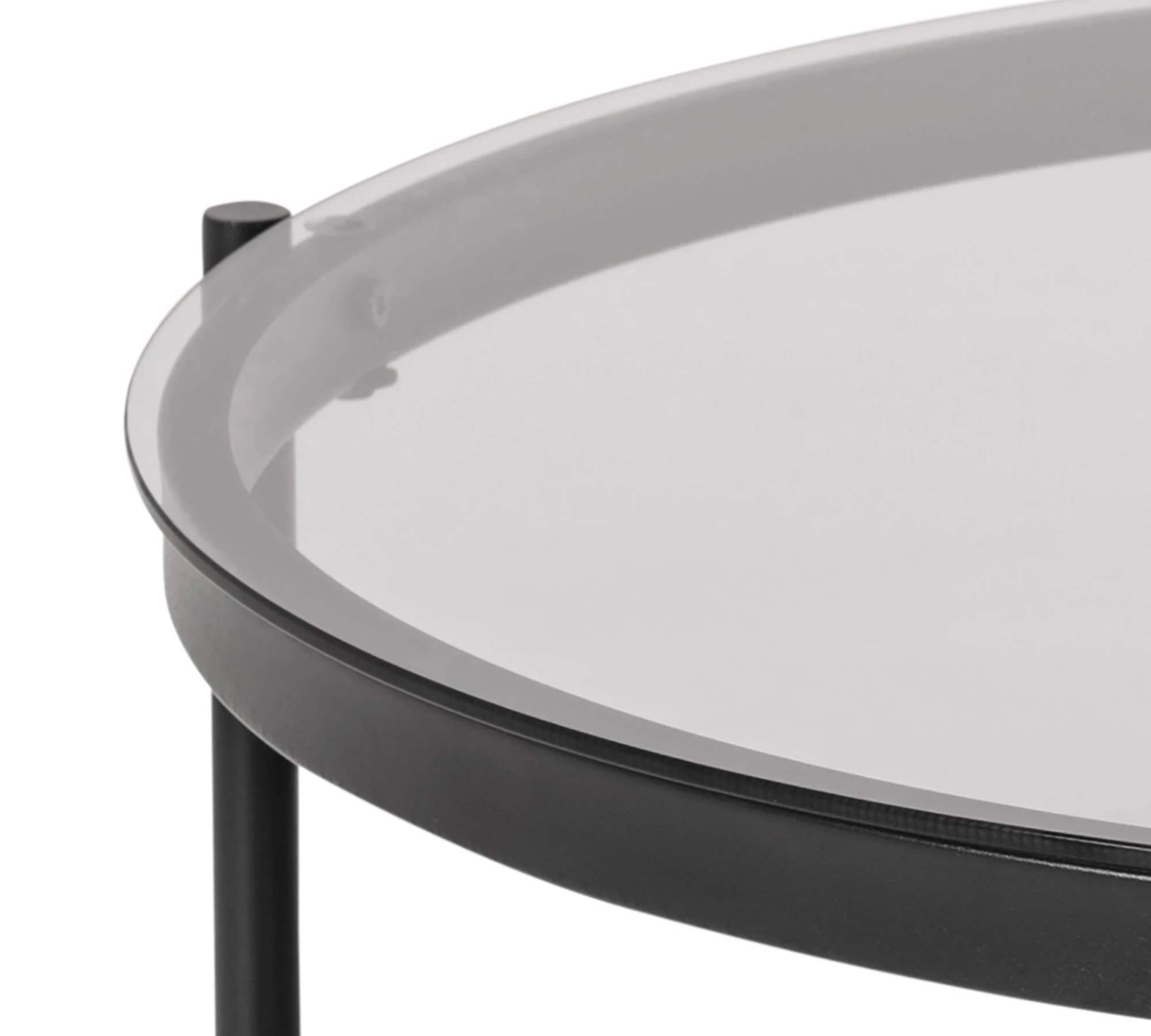 Couchtisch Metall Glas Grau