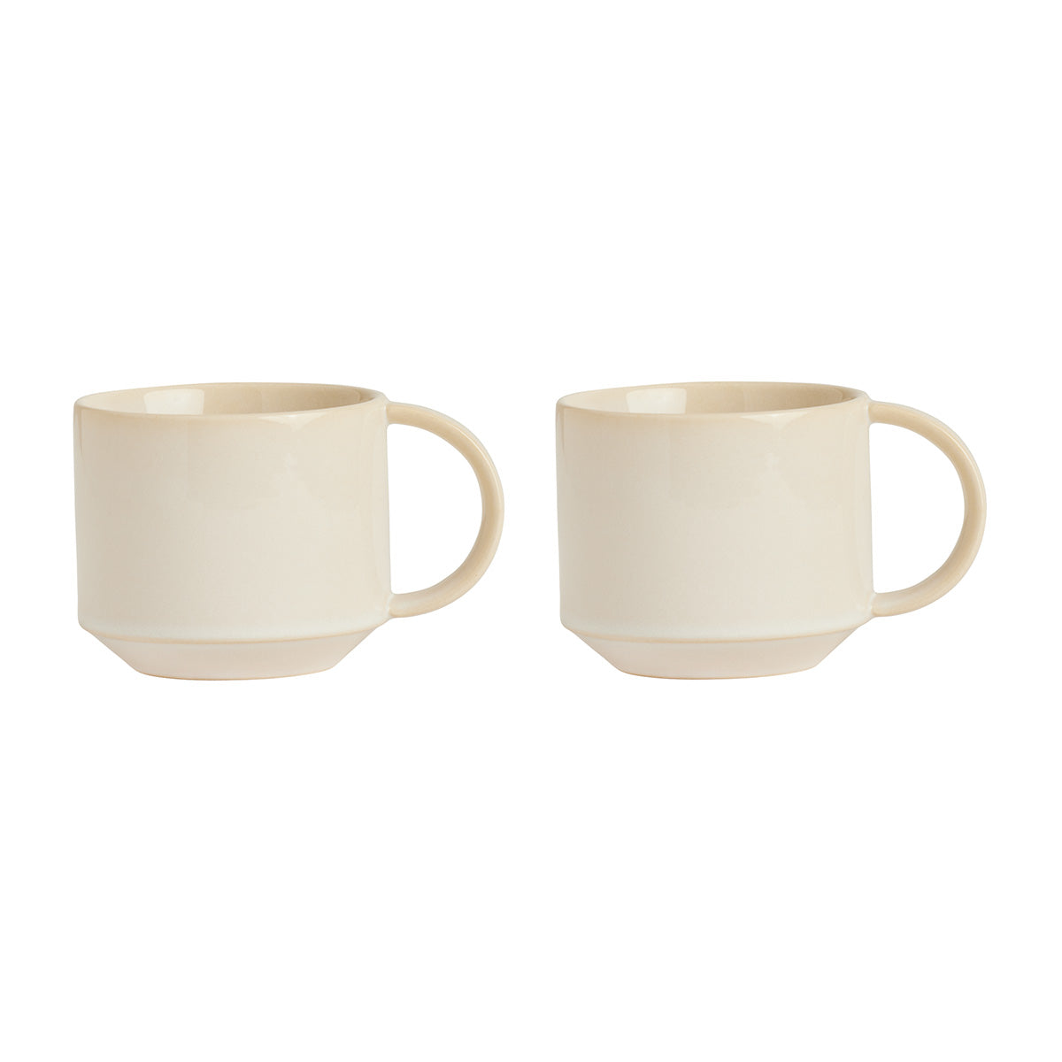 2x Yuka Tasse Keramik Creme