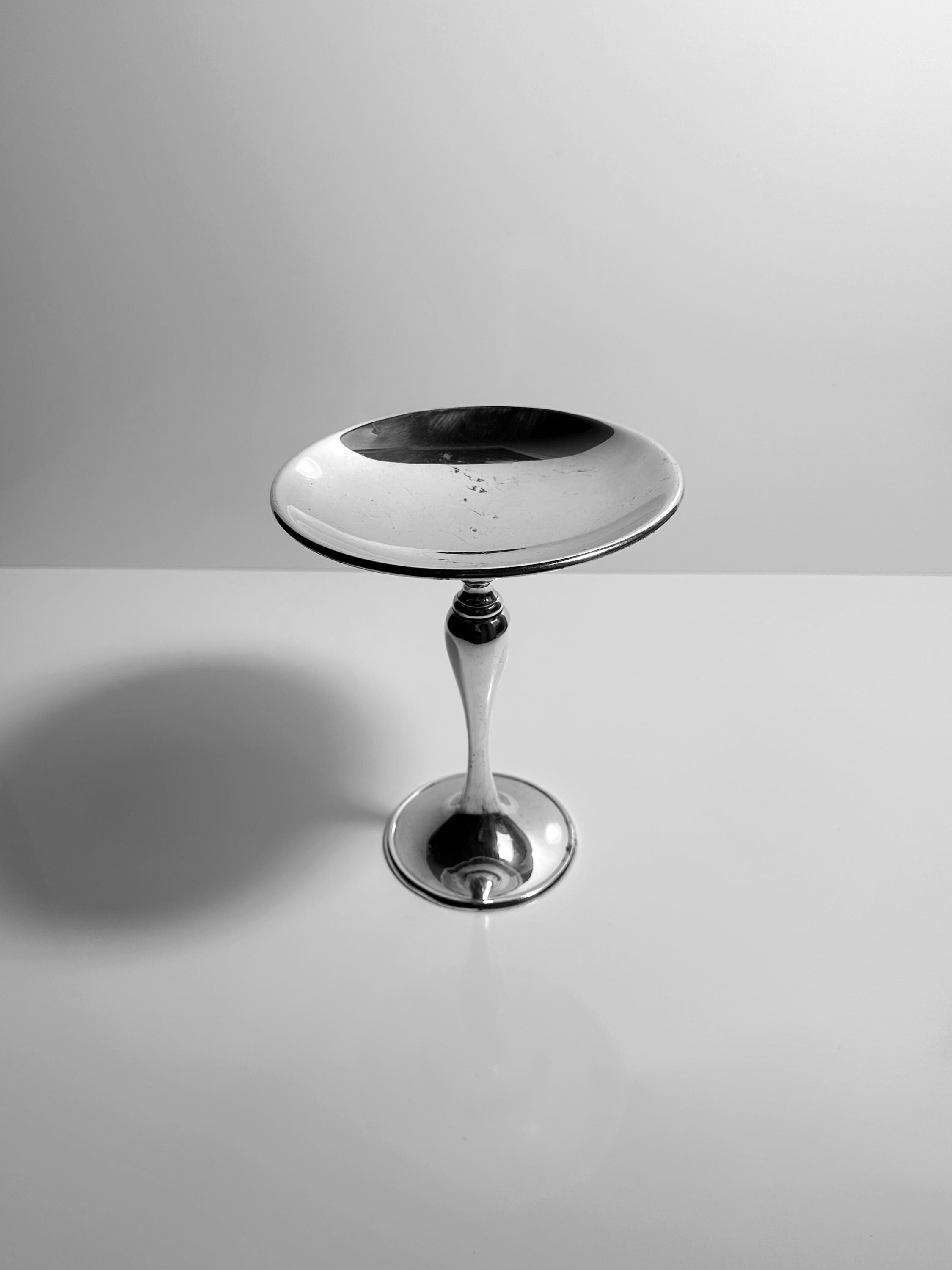 Foot bowl Metal Silver 1980s