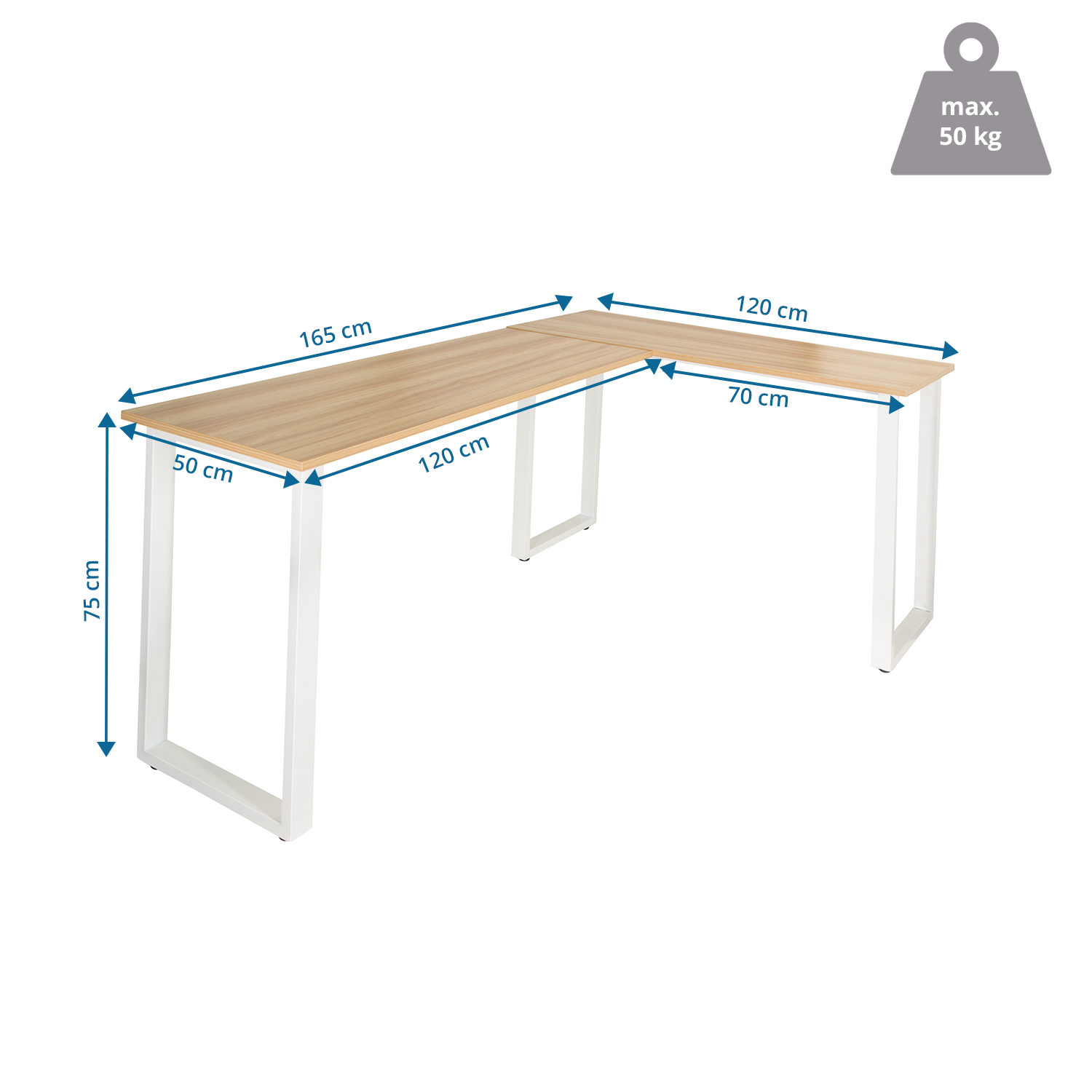 WORKSPACE BASIC I  Eckschreibtisch Holz Natur