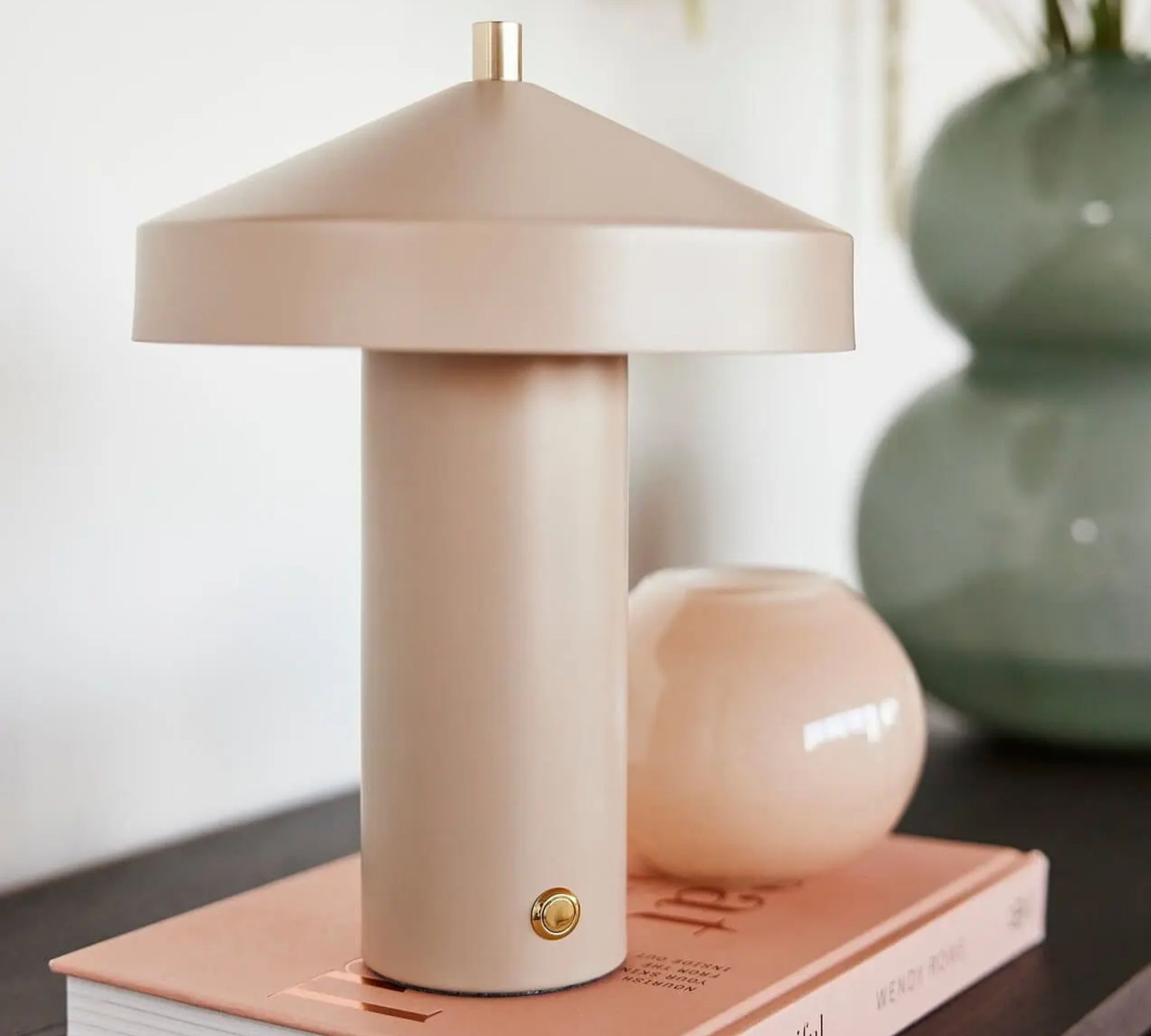 Hatto LED Table Lamp Steel Brown Grey