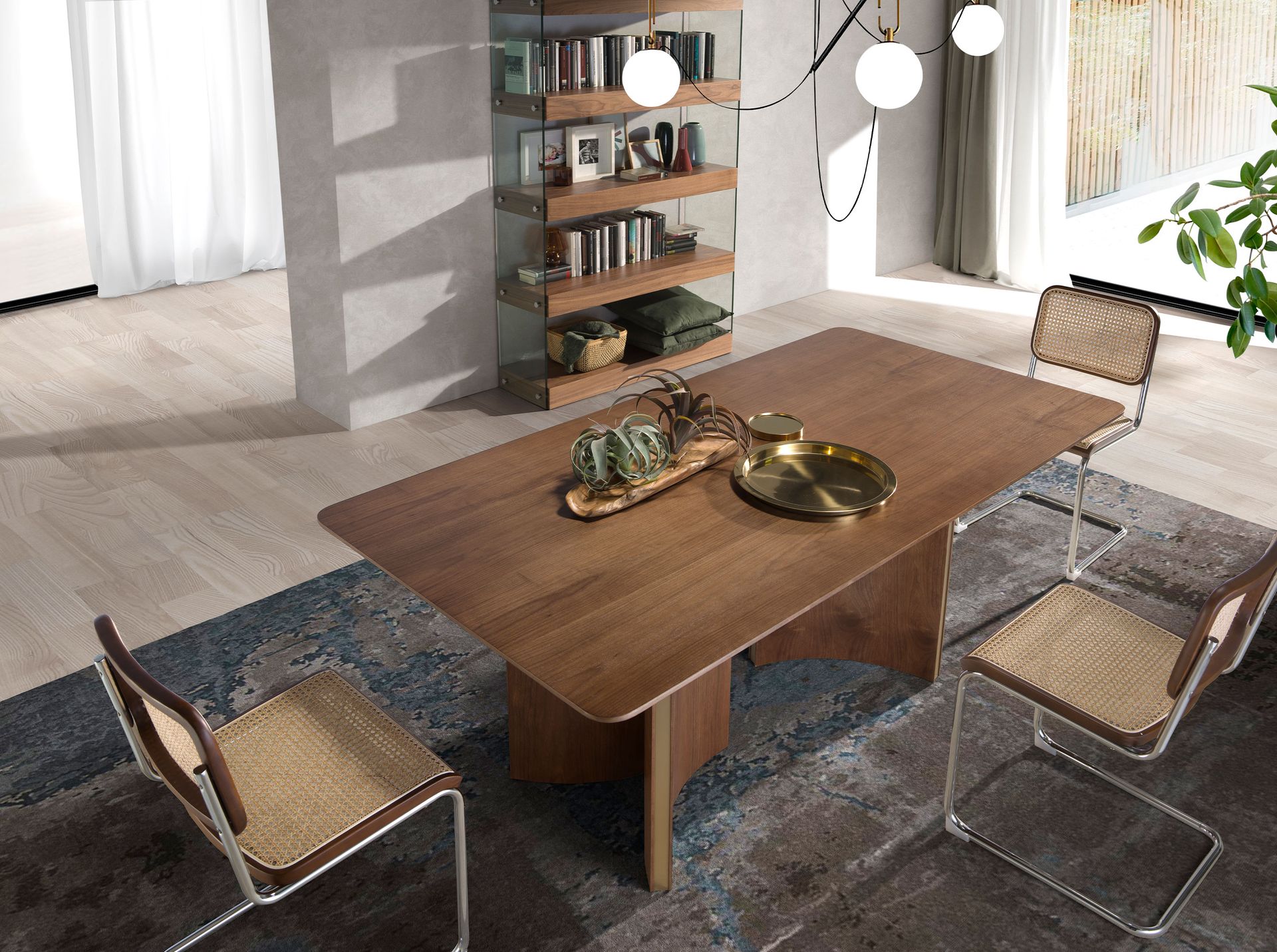 Dining table Walnut wood Brown