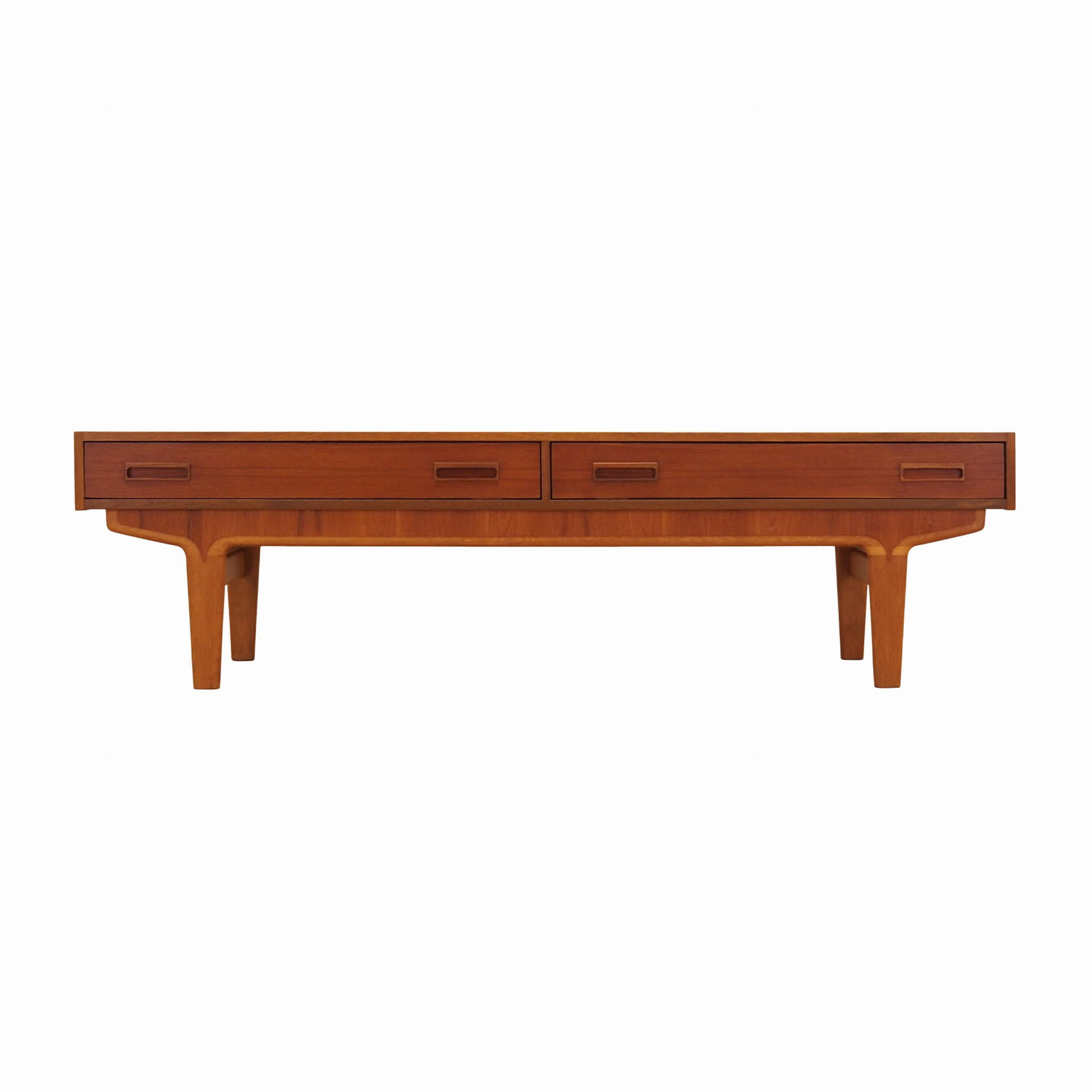 Lowboard vintage in legno di teak marrone anni '60