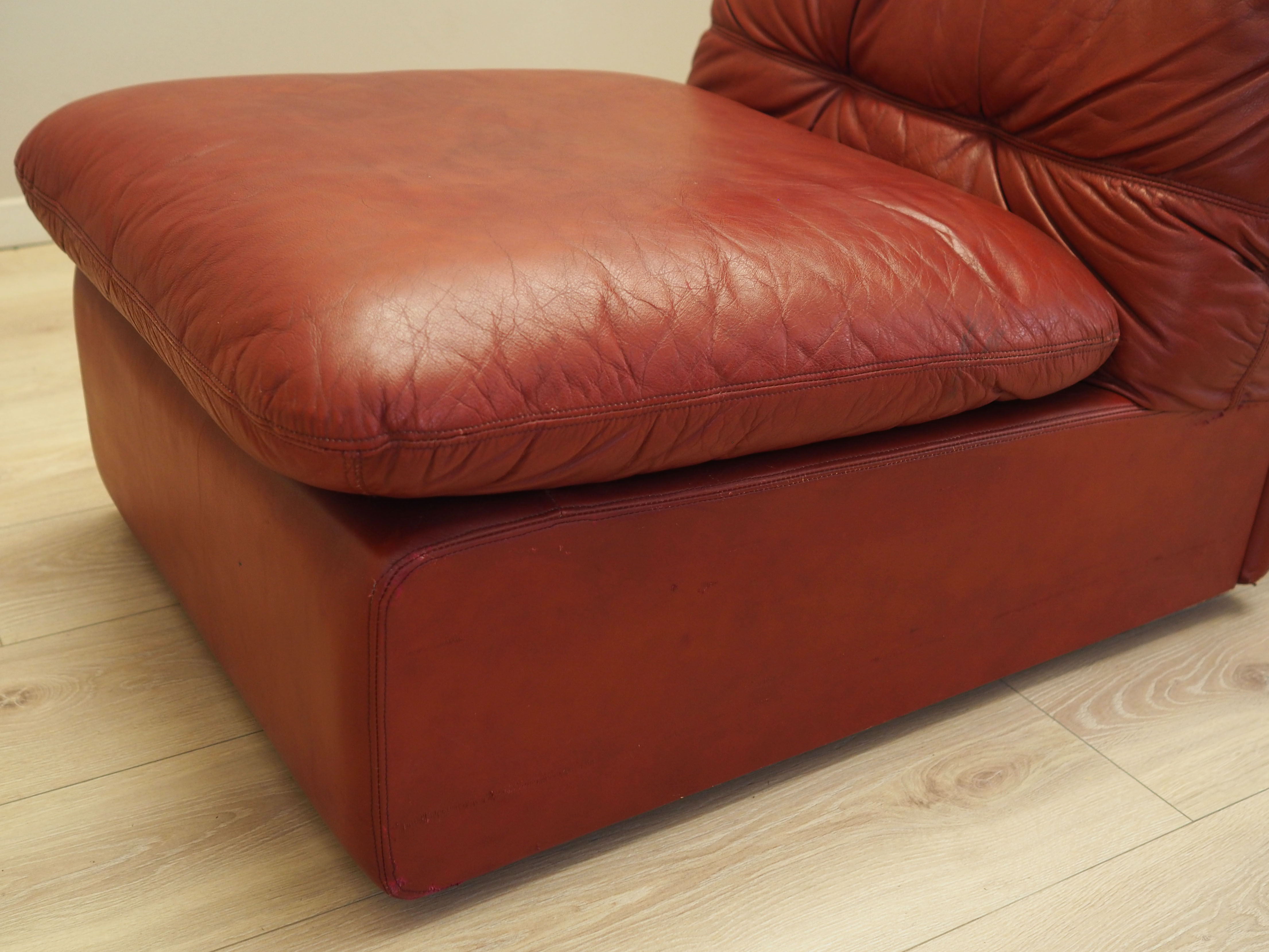 Modulares Sofa Leder Braun 1960er Jahre