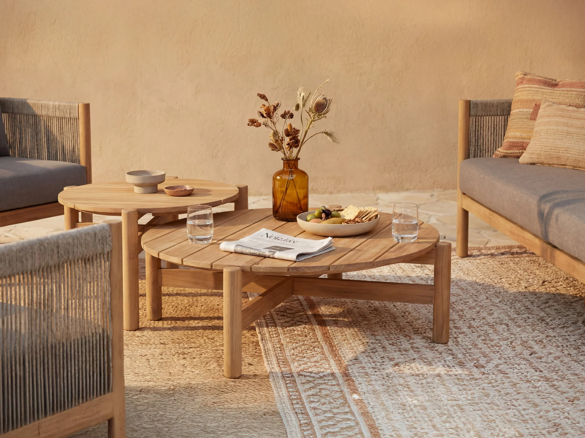 Tavolo da giardino Majorelle in legno marrone