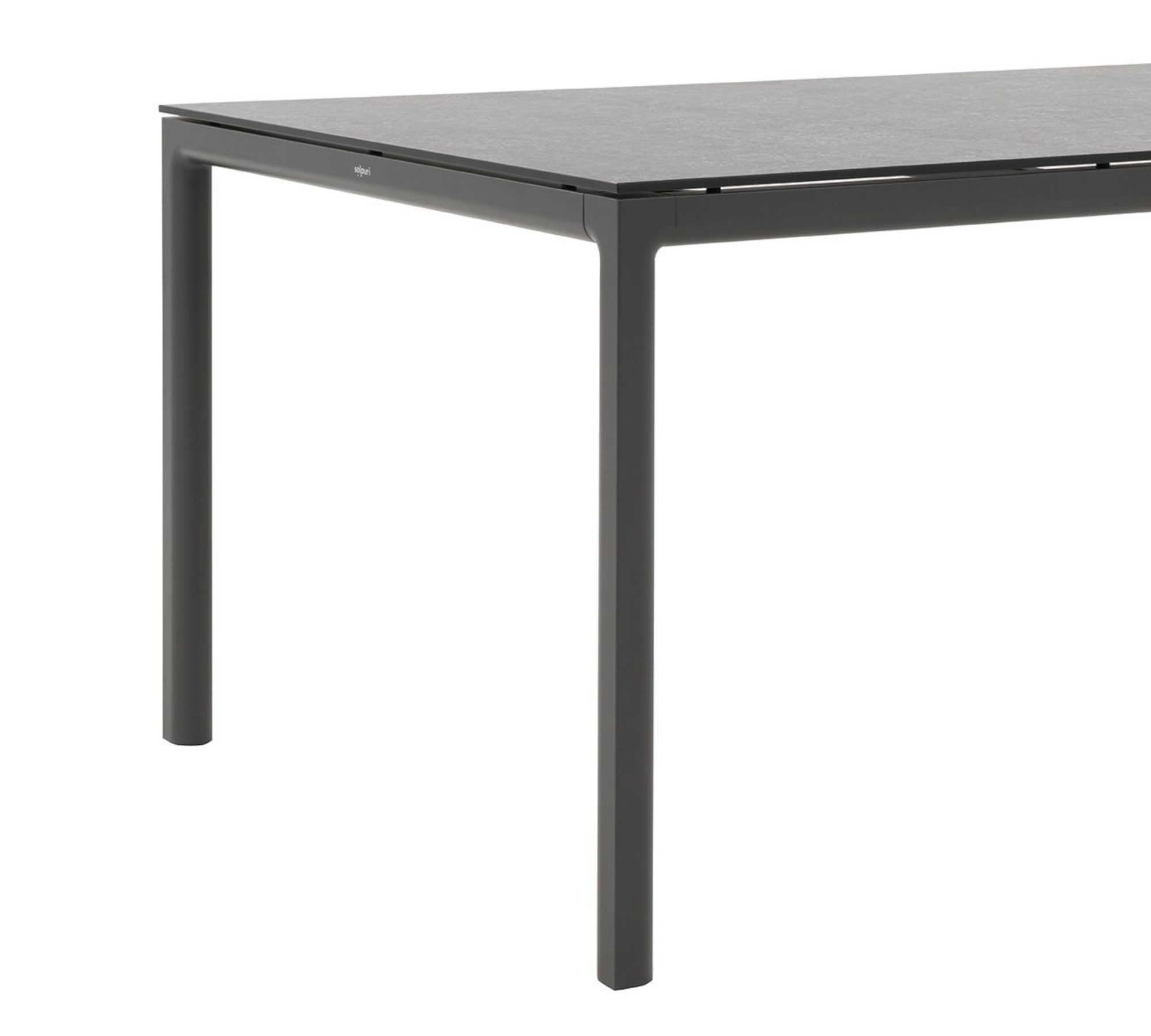 Soft Tisch Aluminium HPL-Platte Anthrazit 160 x 100 cm