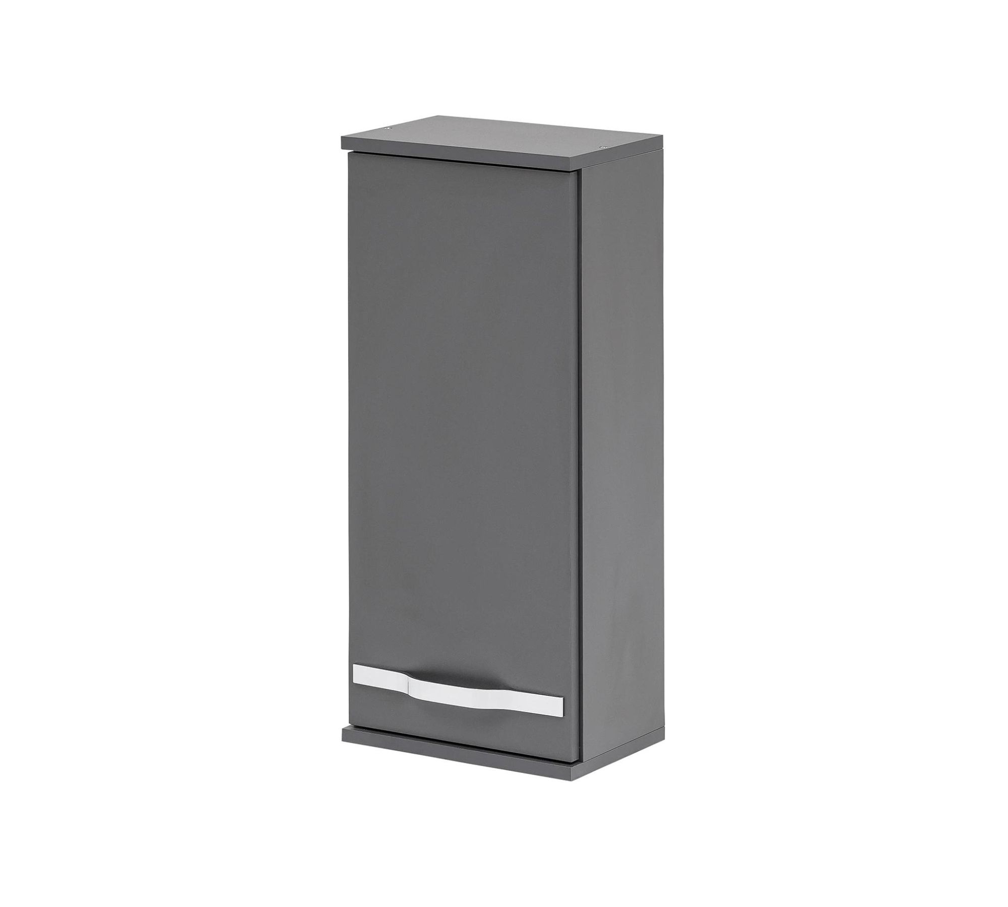 Hängeschrank Holz Metall Grau