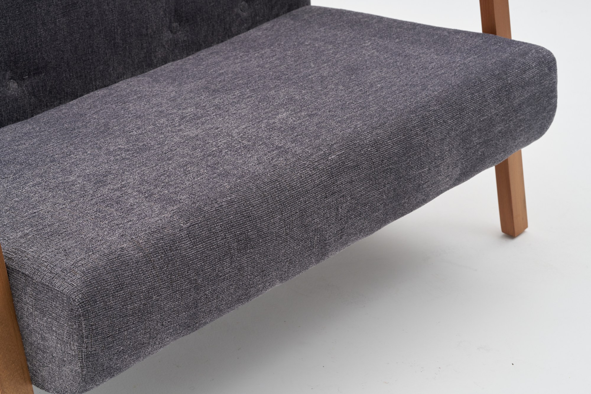 Kemer Sofa Buchenholz Grau